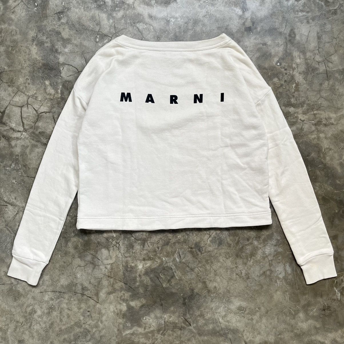 Marni SS/19 Marni Pig Crop Sweatshirt Size M / US 6-8 / IT 42-44 - 2 Thumbnail