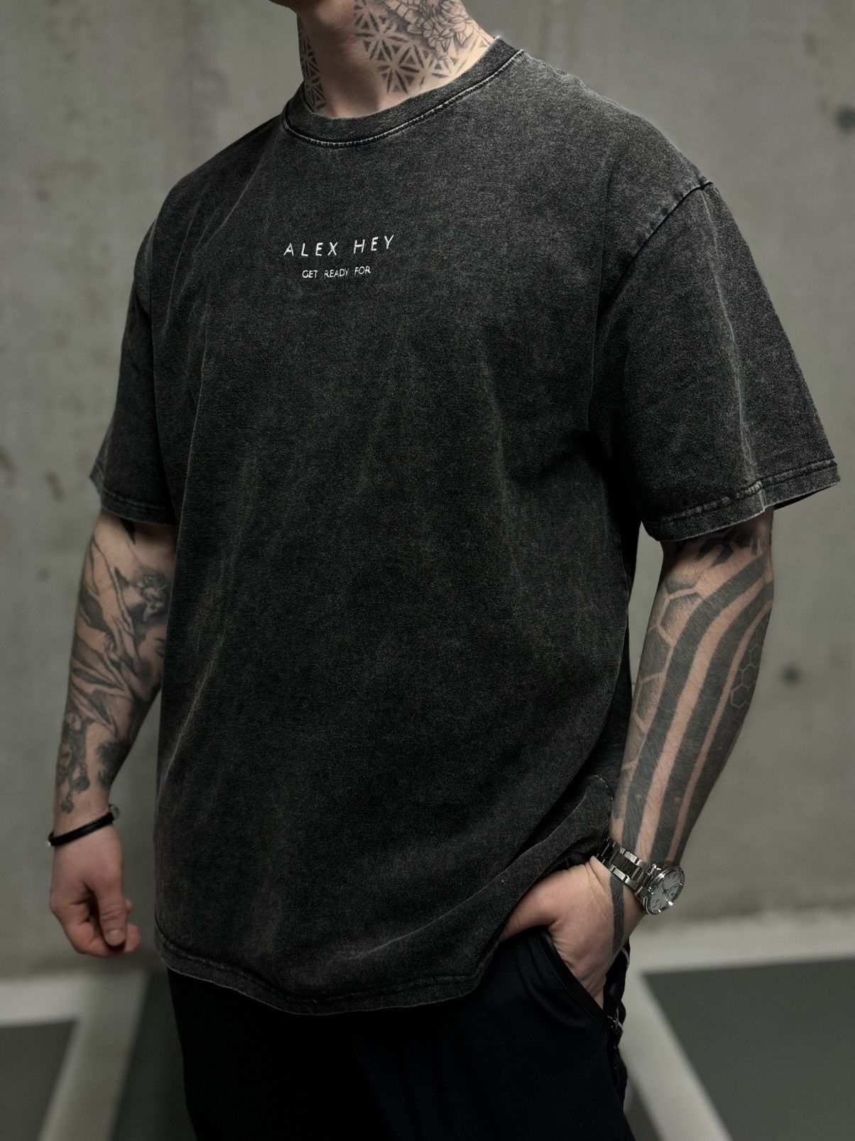 Vintage SIGNATURE BLANK T-SHIRT - WASHED GREY Size US XL / EU 56 / 4 - 1 Thumbnail