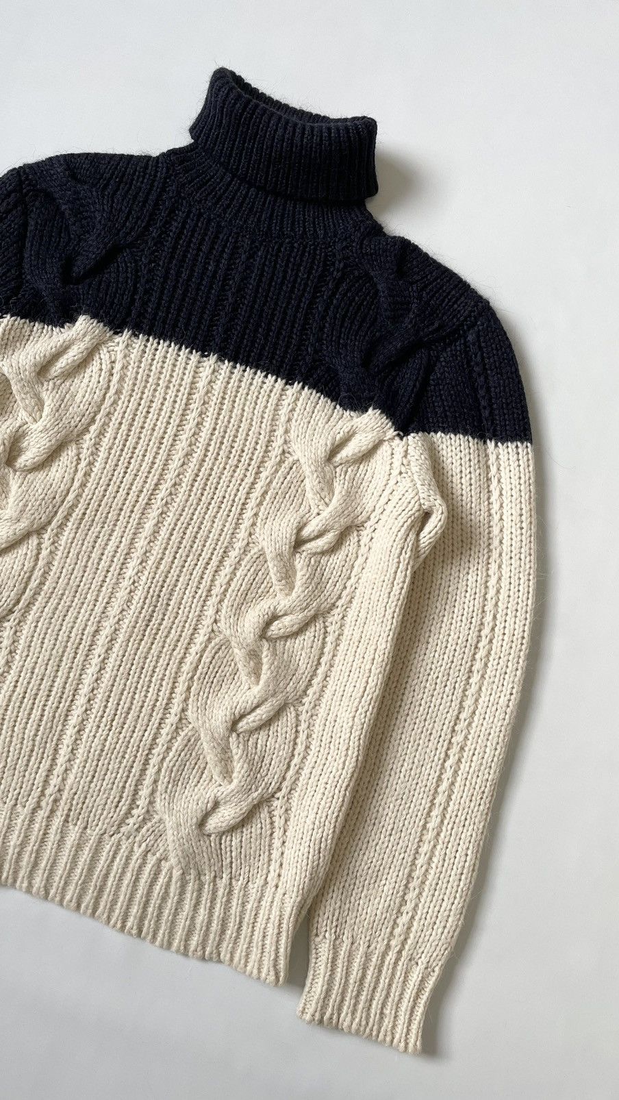 Dries Van Noten Colourblock Alpaca ‘Aran’ Knit Sweater Size US M / EU 48-50 / 2 - 6 Thumbnail