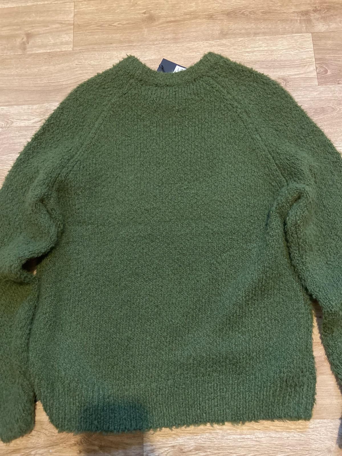 Fred Perry × Raf Simons Fluffy Knit Jumper In ‘Chive’ Size US M / EU 48-50 / 2 - 2 Thumbnail