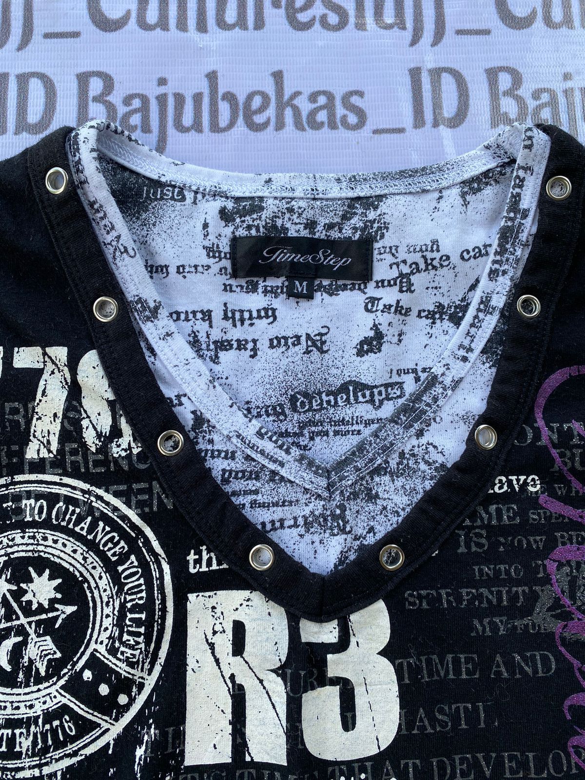 If Six Was Nine × Japanese Brand × Le Grande Bleu (L.G.B.) Y2K Iconic Time Step Punk Style poem double collar Size US M / EU 48-50 / 2 - 4 Thumbnail