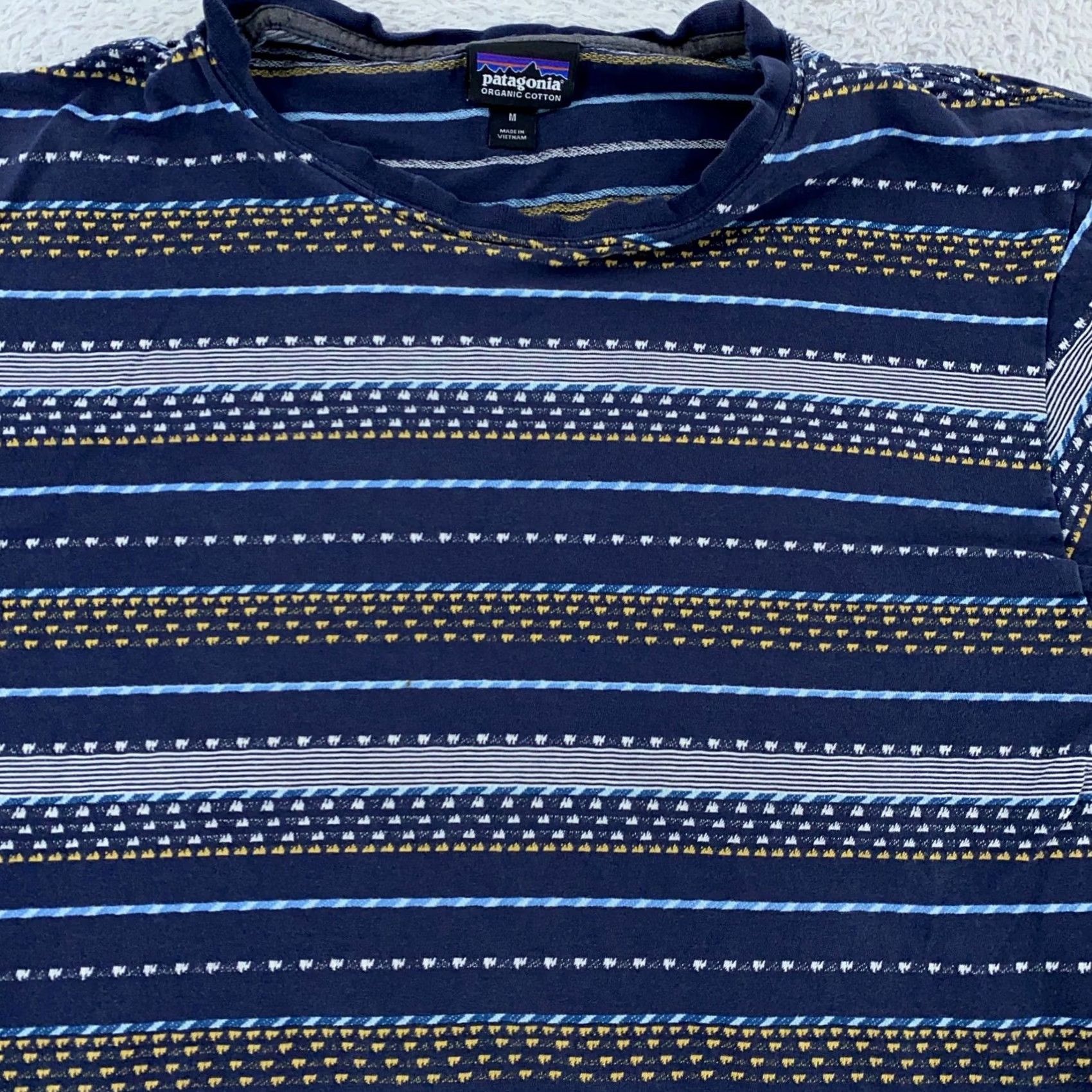 Patagonia Patagonia Shirt Mens S Small Blue Striped Cotton Short Sleeve Tee Size US S / EU 44-46 / 1 - 2 Thumbnail