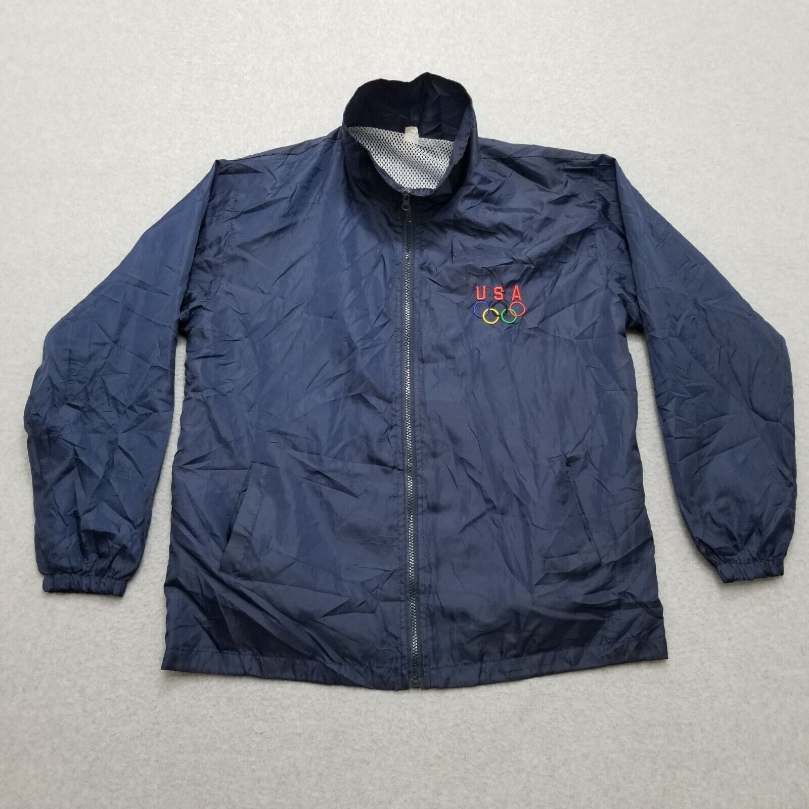 Other USA Olympics Jacket Mens Nylon Windbreaker Full Zip Pockets Size US L / EU 52-54 / 3 - 1 Thumbnail
