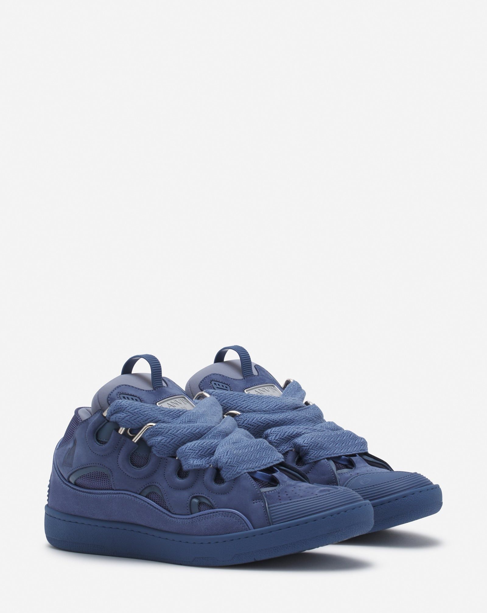 Lanvin oc11z0325 Curb Low Top Sneakers in Blue Size US 9.5 / EU 42-43 - 2 Thumbnail