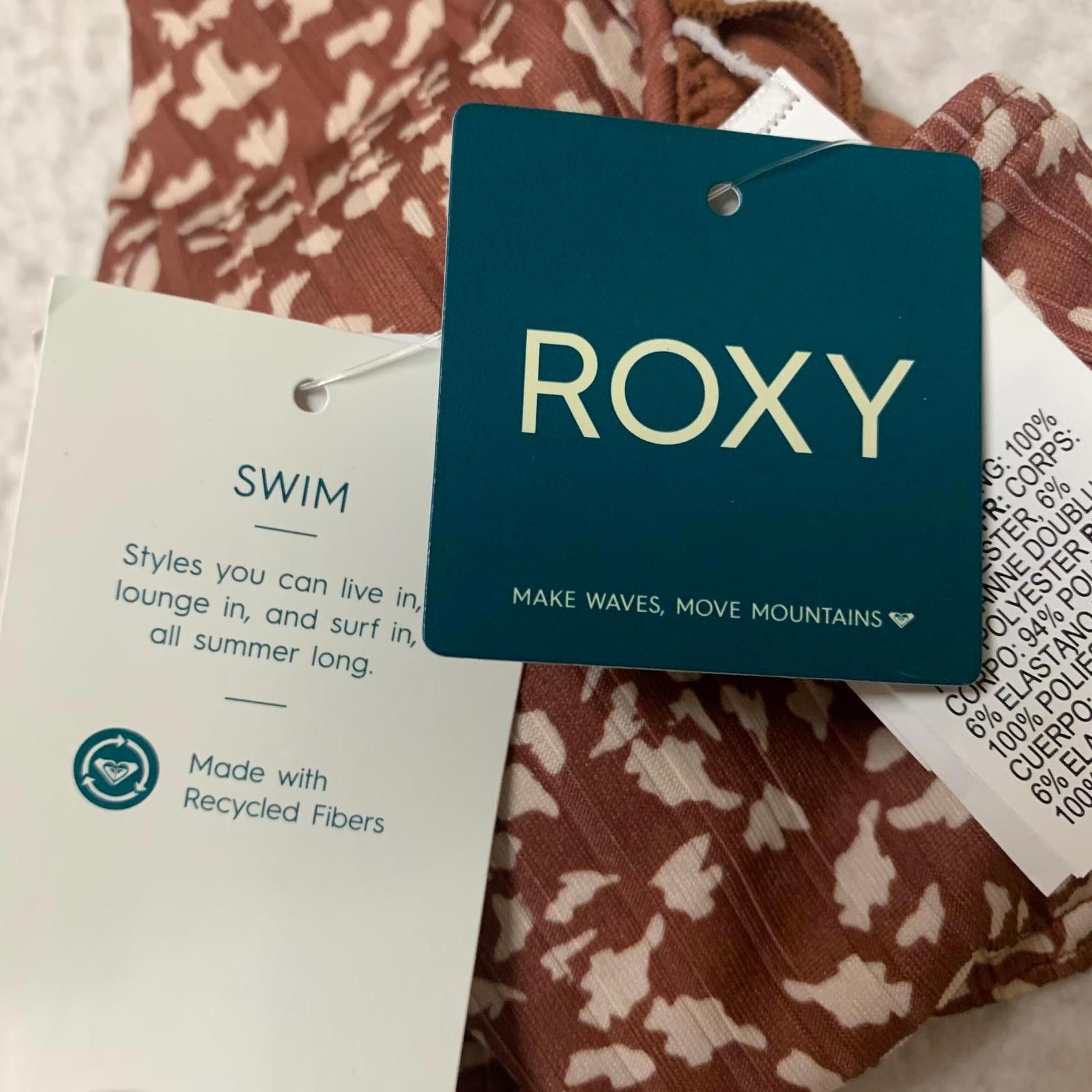 Royal Robbins Roxy Love the Surf Knot Bikini Top Women's Sz L BR Swimwear Size ONE SIZE - 9 Thumbnail