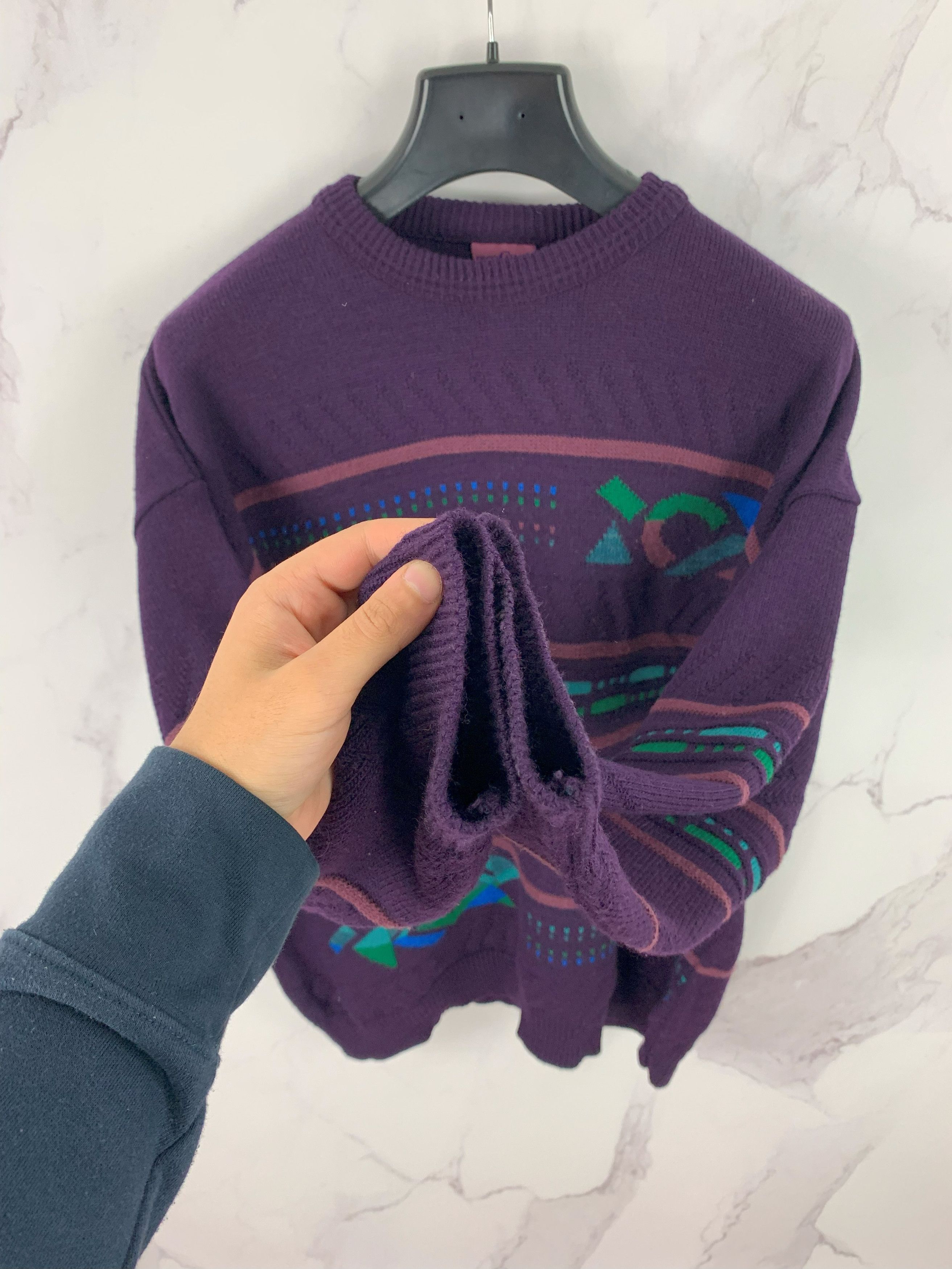 Other Vintage Paco Calvari Wool/Acrylic Geometric Pattern Sweater Size US L / EU 52-54 / 3 - 10 Thumbnail