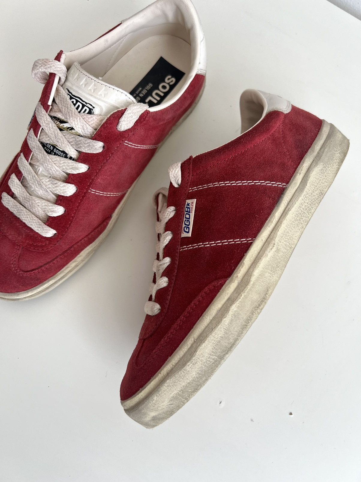 Golden Goose Golden Goose Soul Star Dark Red/Milk Sneakers Size US 8.5 / IT 38.5 - 10 Thumbnail