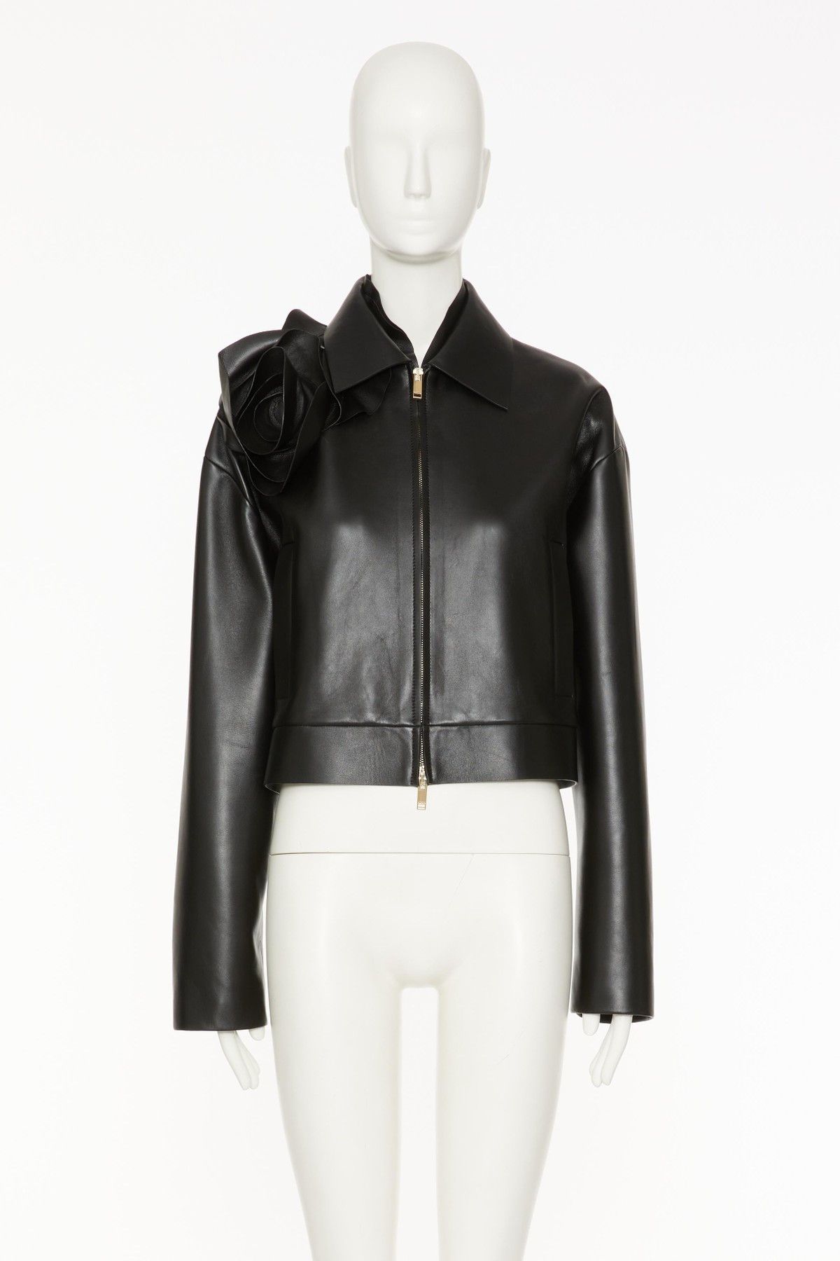 o1s1wg110525 Leather Jacket in Black