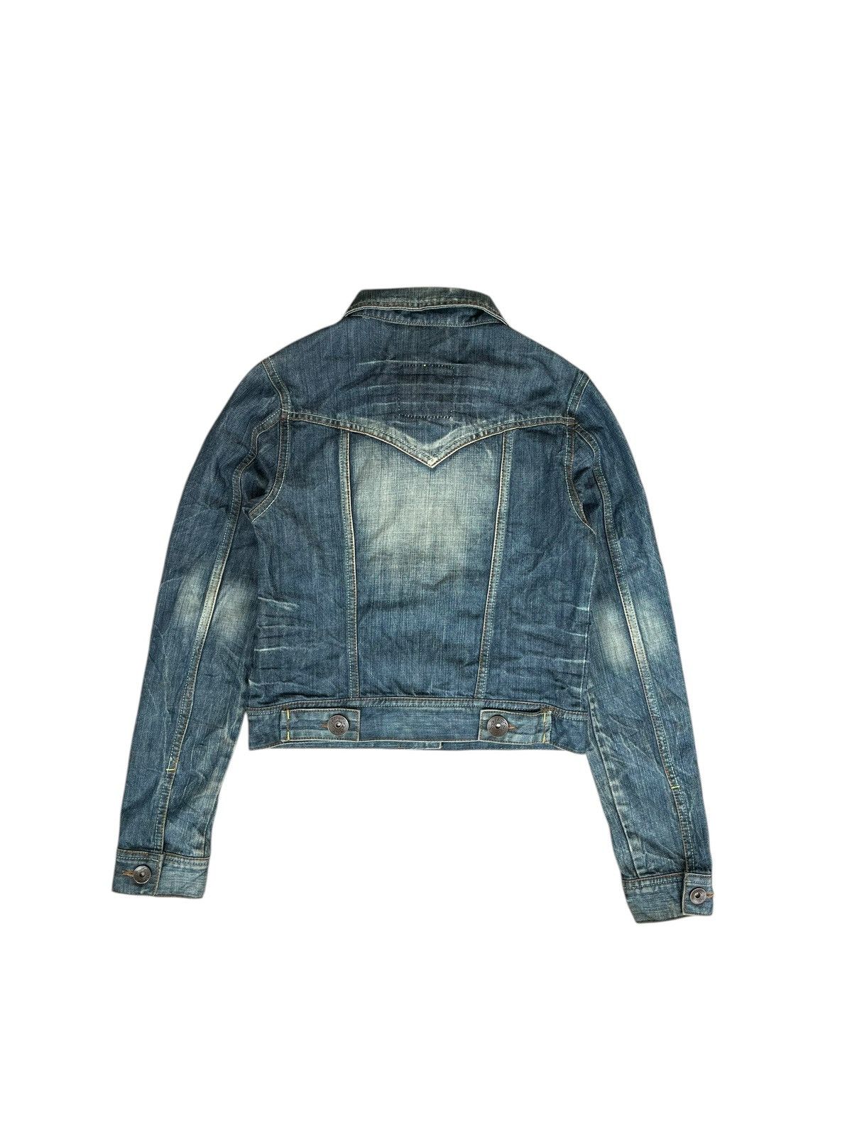 Japanese Brand 2000s Ssial - Faded Mudwash Denim Jacket Size US XS / EU 42 / 0 - 3 Thumbnail
