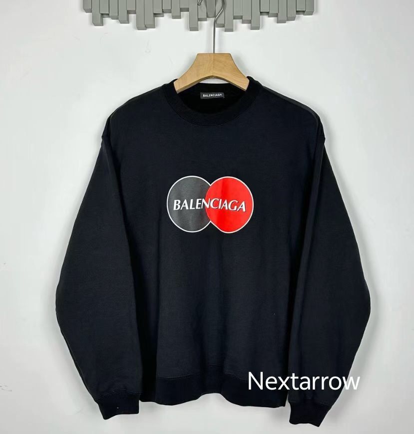 Balenciaga BALENCIAGA Mastercard logo printed round neck 2412-Nextarrow Size US S / EU 44-46 / 1 - 1 Thumbnail