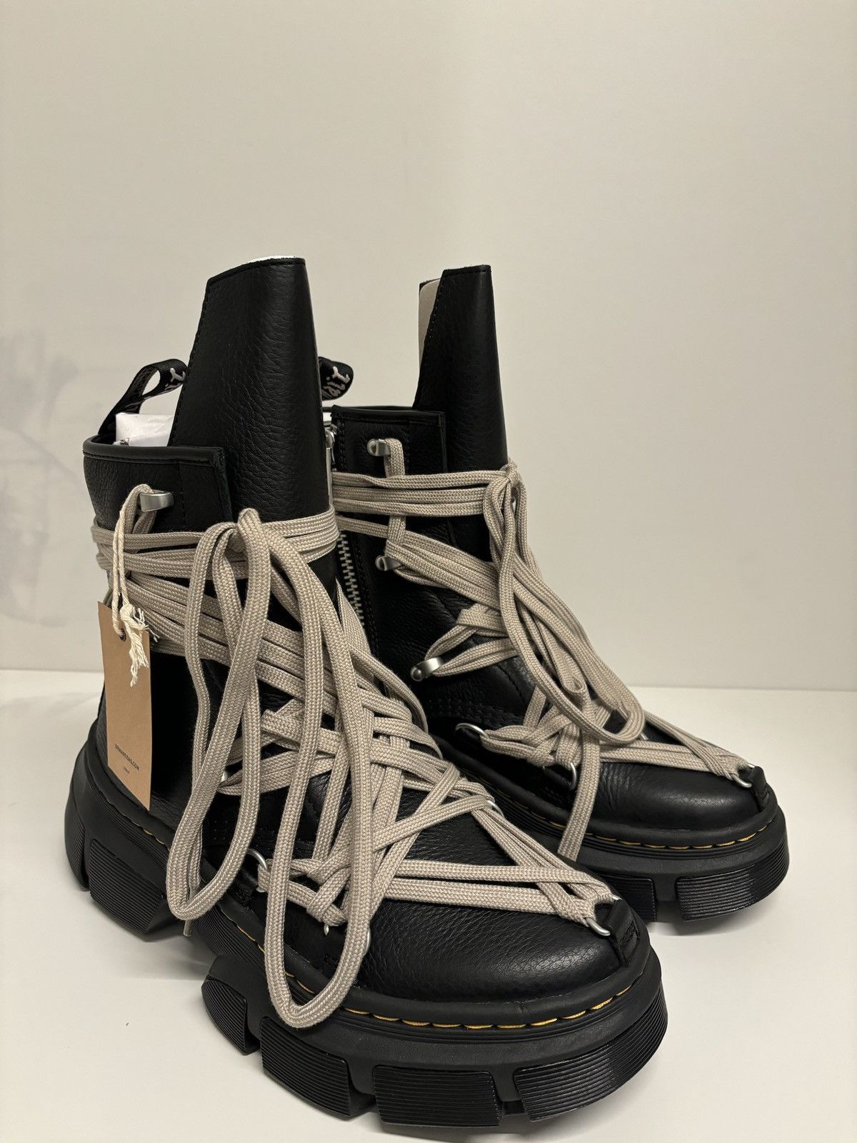 image of Dr Martens x Rick Owens Dr. Martens X Rick Owens Shoes in Black, Men's (Size 8)