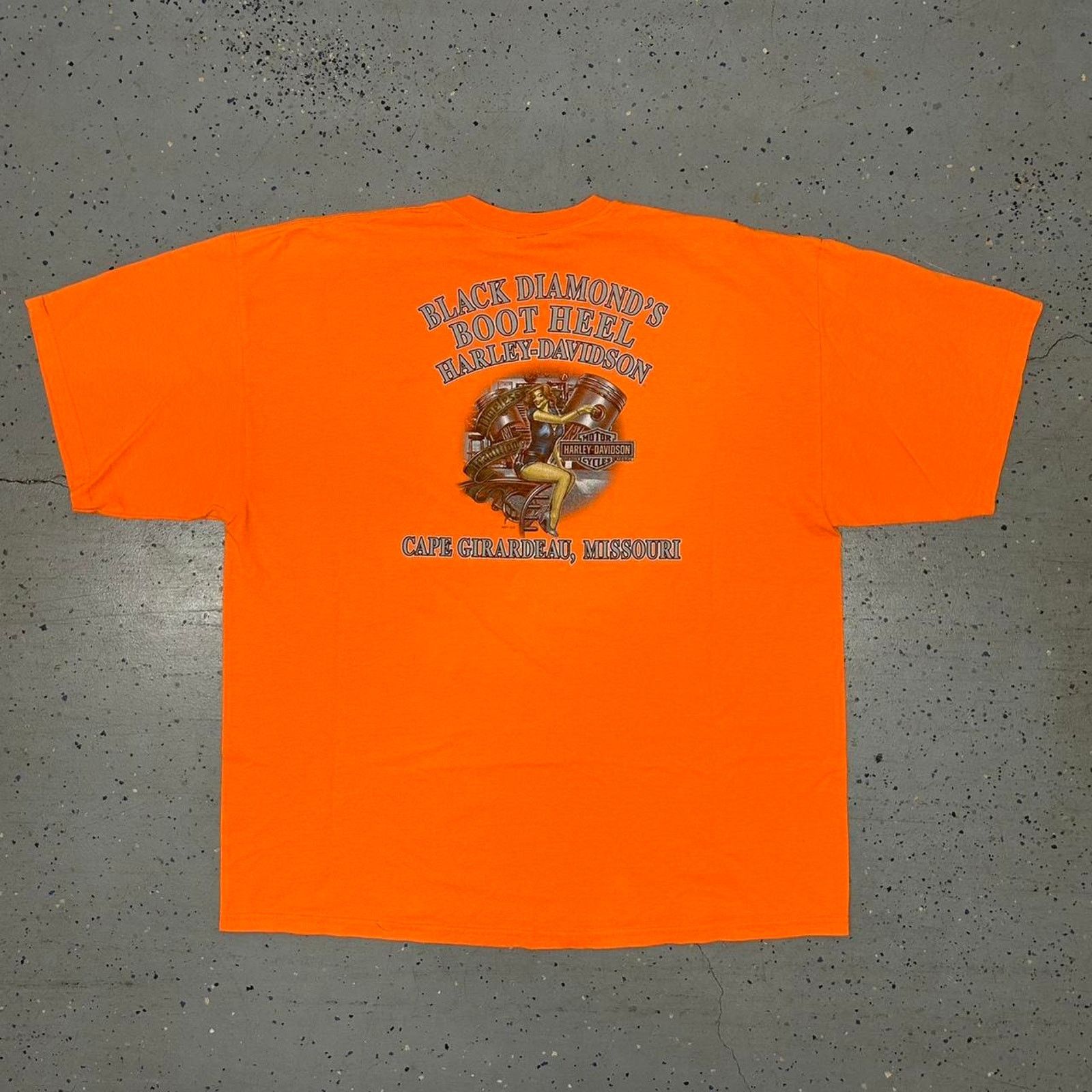 Harley Davidson Y2K Orange Harley Davidson t-shirt Size US XXL / EU 58 / 5 - 1 Thumbnail