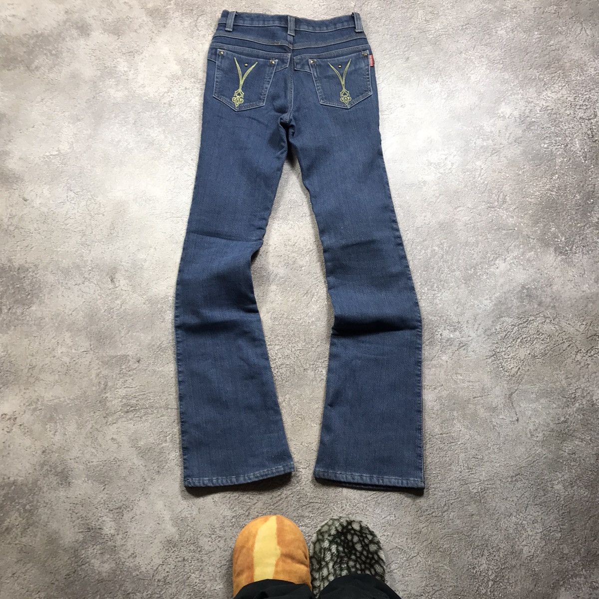 Vintage Vintage Y2K Baggy Wide Leg Distressed Jeans Grunge Logo 27 Size 27" / US 4 / IT 40 - 4 Thumbnail