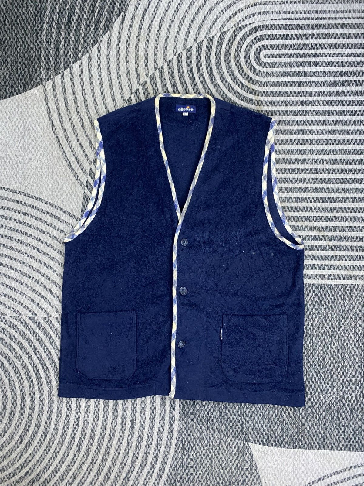 Ellesse Vintage Ellese Navy Colour Sleeveless Vest Style Size US L / EU 52-54 / 3 - 1 Thumbnail