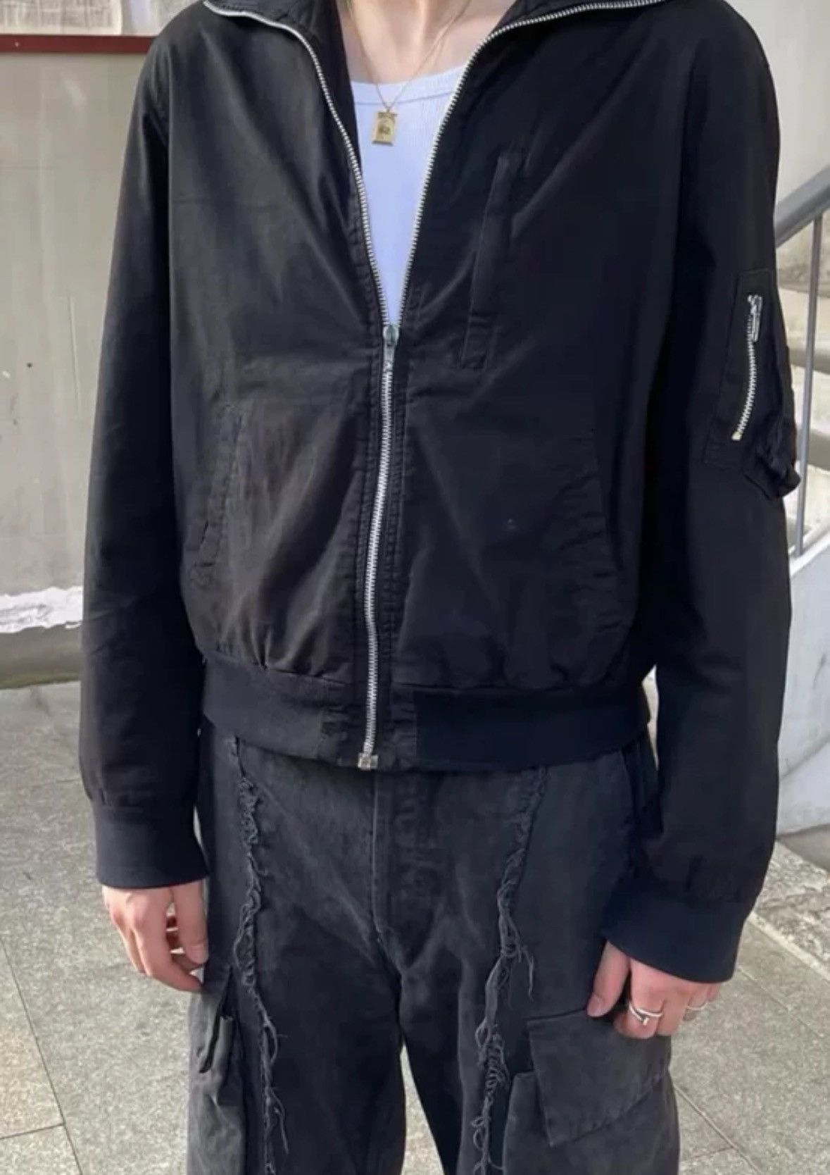 Helmut Lang Helmut Lang Strapped Bomber Jacket 2412-Nextarrow Size US XL / EU 56 / 4 - 7 Thumbnail