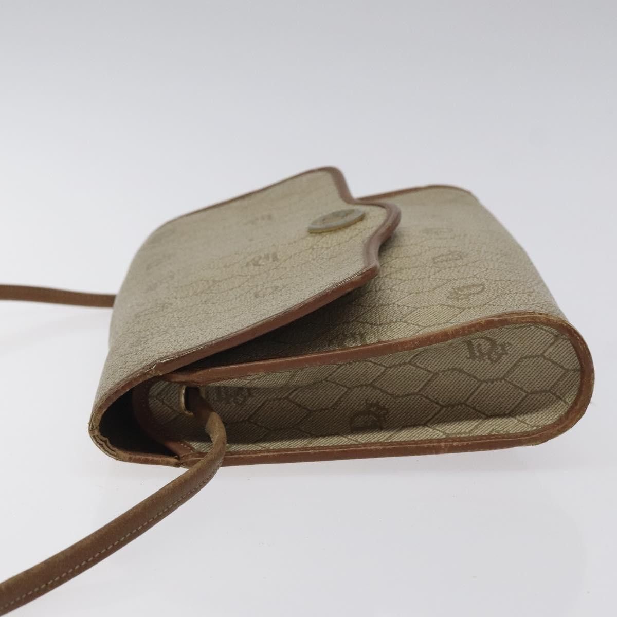 Dior DIOR Honeycomb Canvas Shoulder Bag Pvc Leather Beige Gold Size ONE SIZE - 5 Thumbnail