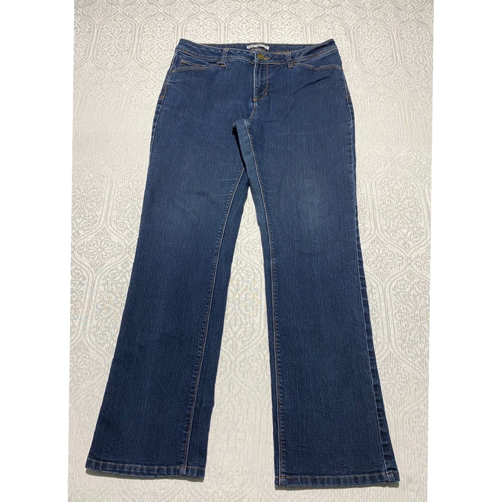 Lee Lee Perfect Fit Women's Jeans Just Below Waist Dark Wash Denim Bootcut 34×31 Size 24" / US 00 / IT 34 - 4 Thumbnail