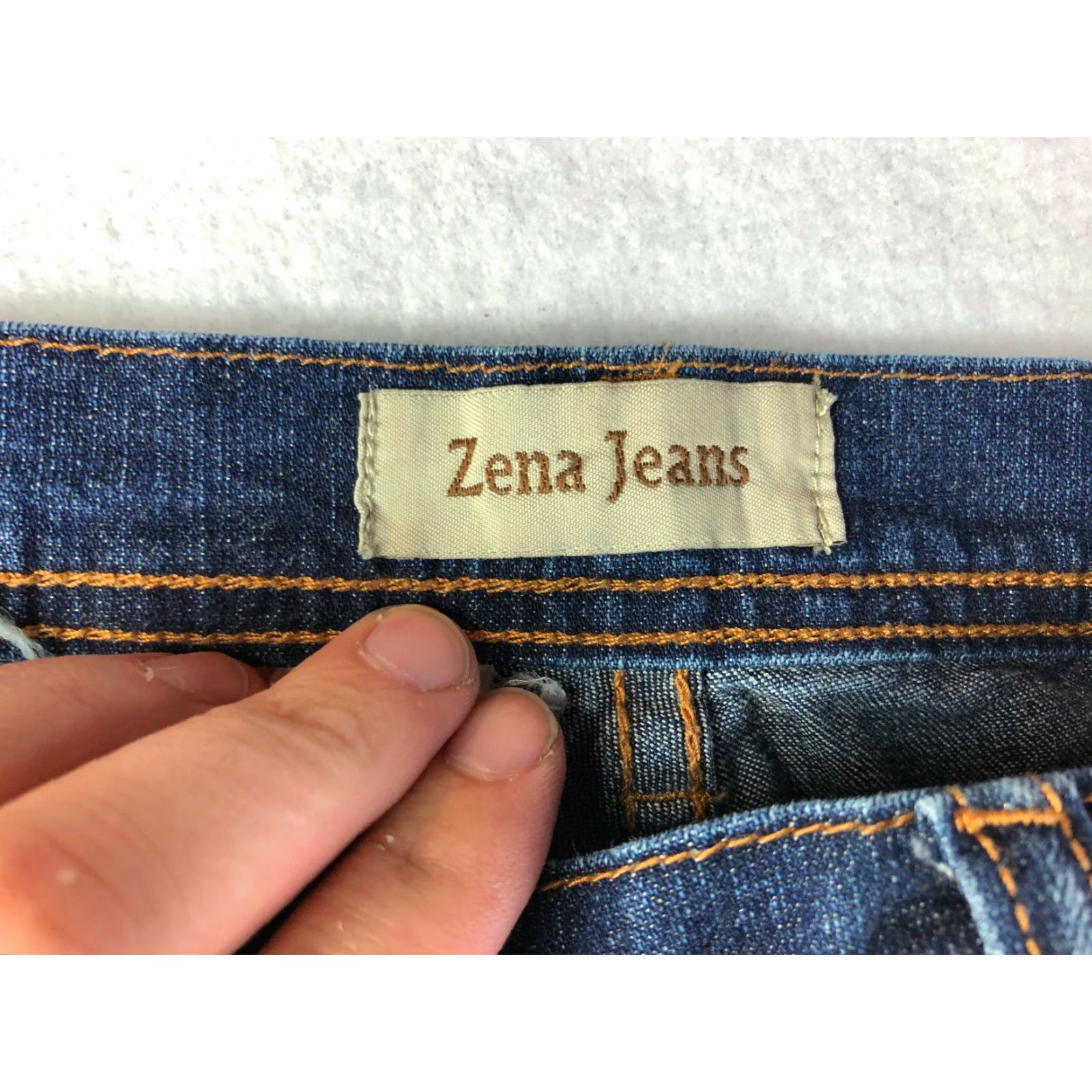 Vintage Zena Jeans Straight Mid Rise Womens Size 8 Blue Jeans 32x25 Measured Denim Cotton Vintage No Distressed Regular Size 30" / US 8 / IT 44 - 3 Thumbnail