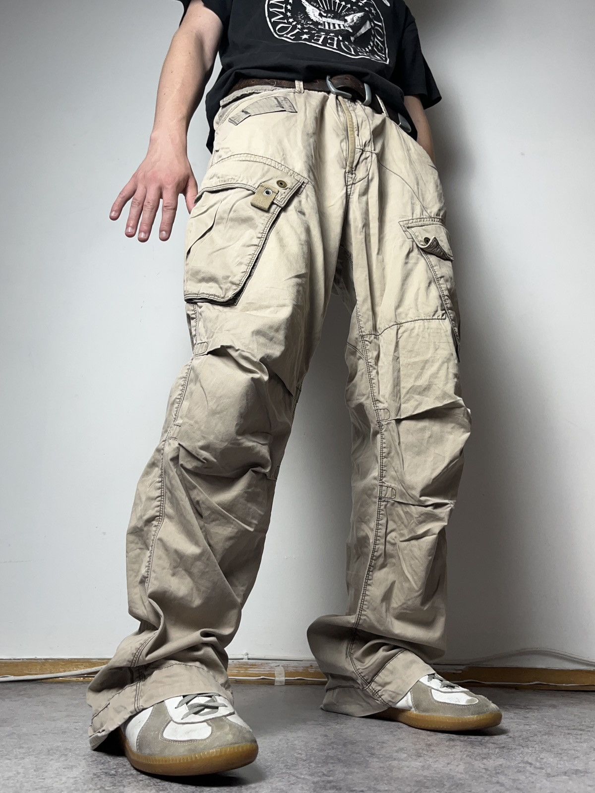 G-Star 🔥90'S G STAR RAW MULTIPOCKET MILITARY CARGO PANTS Size US 34 / EU 50 - 4 Thumbnail