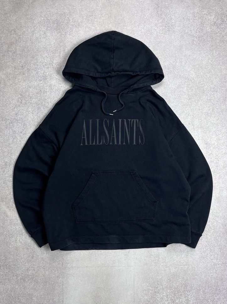 Vintage Allsaints Spellout Boxy Hoodie Y2K L