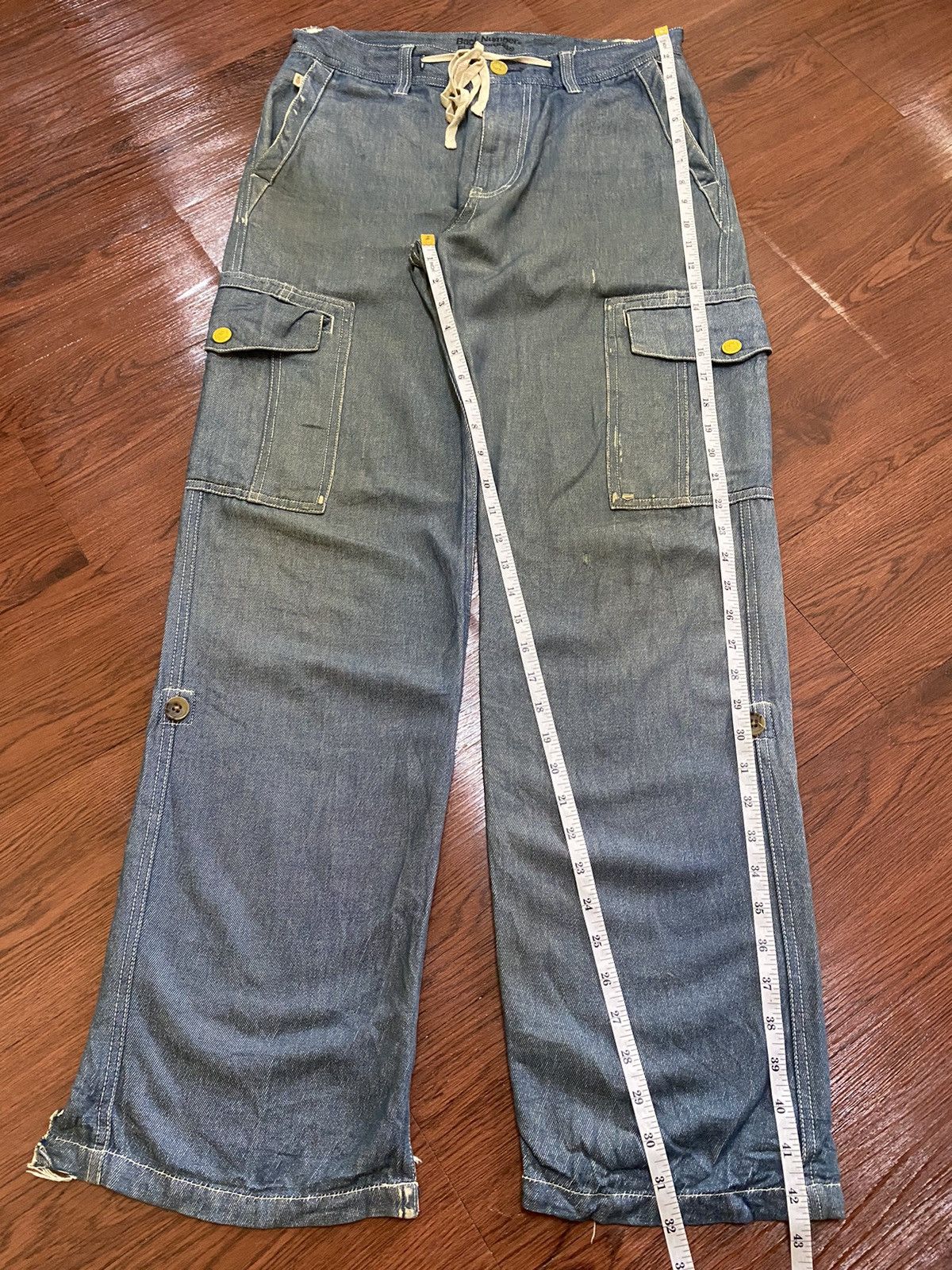 Vintage Vintage Japanese Brands Blue Wash Cargo Loose Soft Pants Size US 32 / EU 48 - 12 Thumbnail