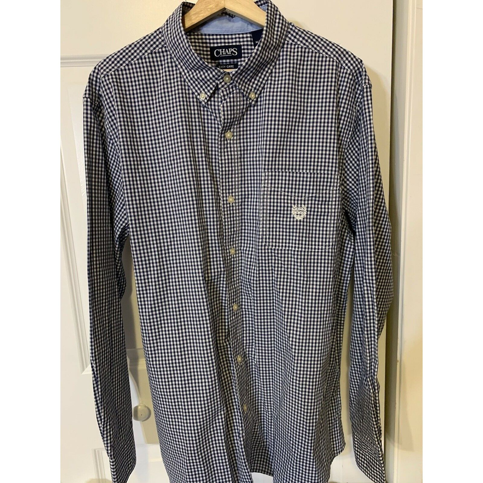 Chaps Chaps Men's Sz XL Button up Shirt Easy Care Blue Long Sleeve Size US XL / EU 56 / 4 - 3 Thumbnail