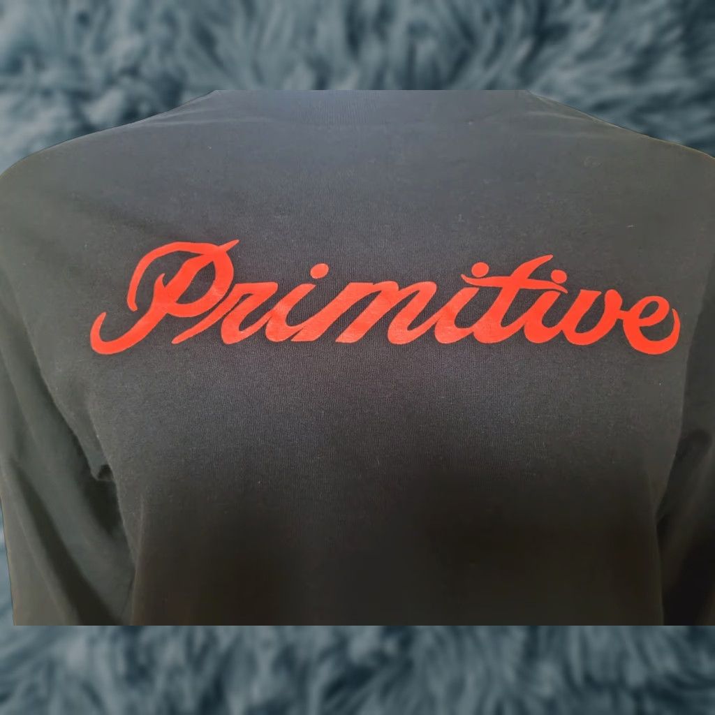 Primitive Primitive Script Logo Long Sleeve T Shirt M Black Cotton Logo Skateboard Mens Size US M / EU 48-50 / 2 - 1 Thumbnail