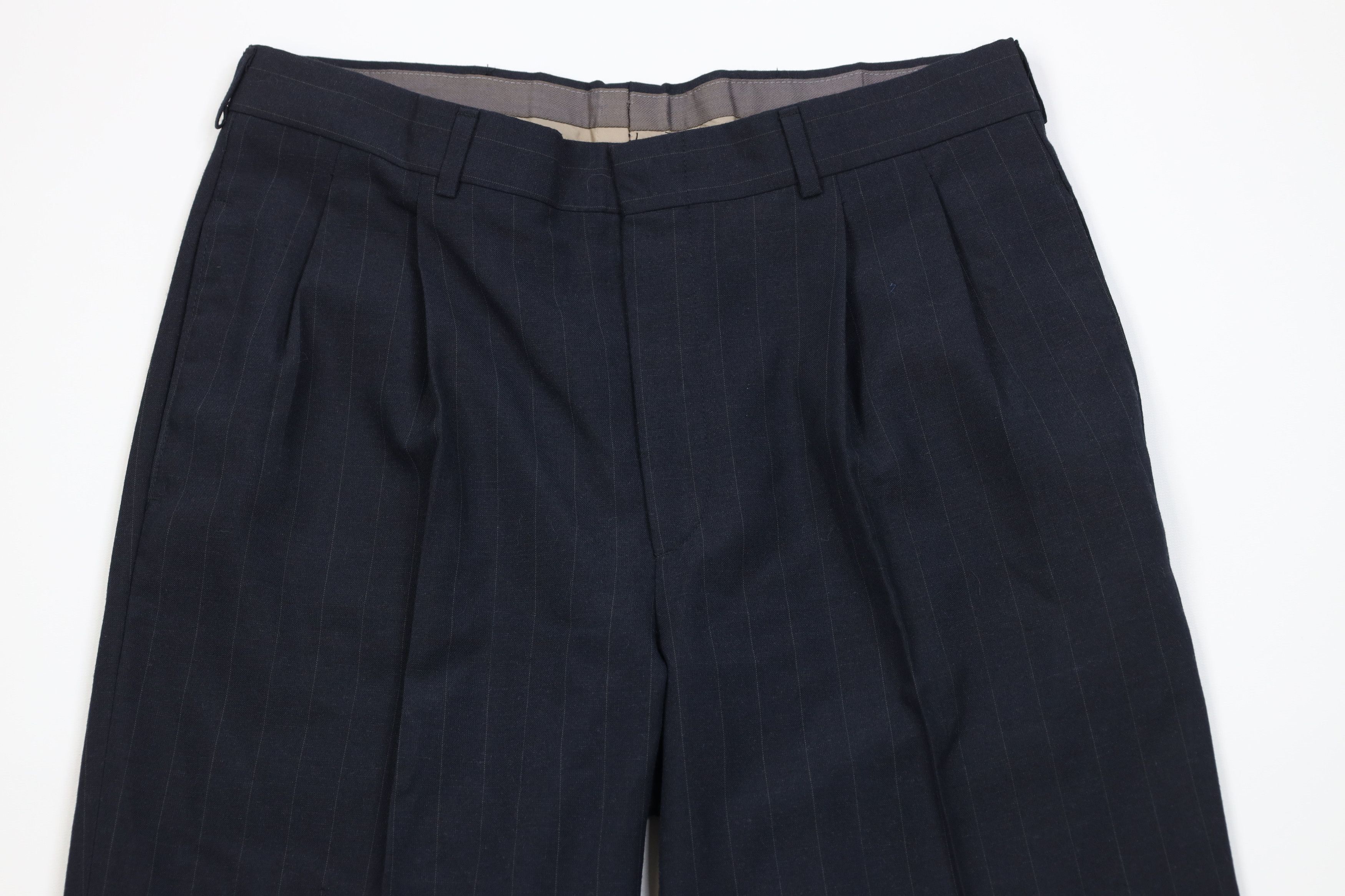 Levi's Vintage 90s Levis Pinstriped Wool Knit Chino Pants Trousers Size US 32 / EU 48 - 2 Thumbnail