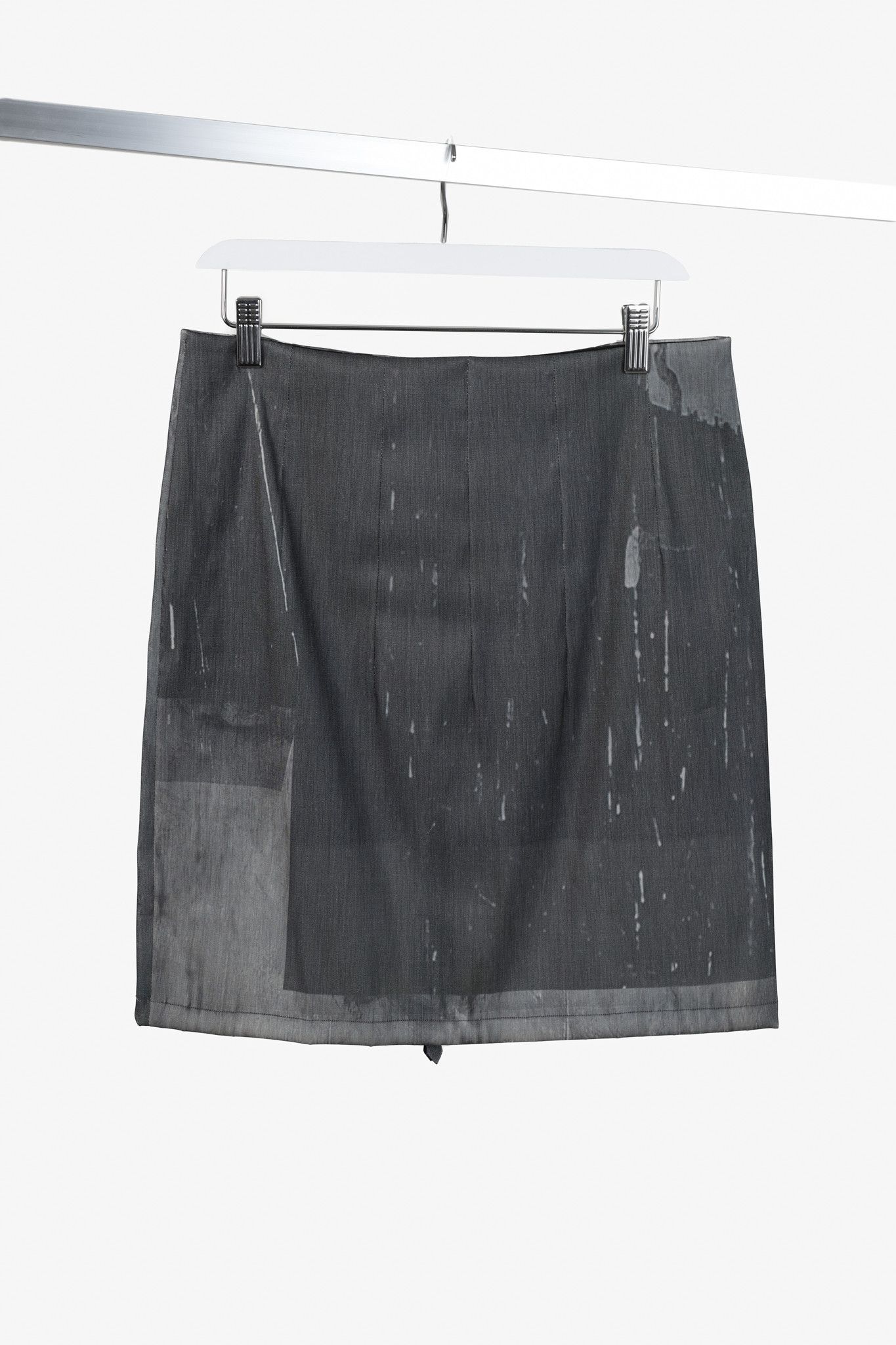 Annette Gortz Annette Gortz Grey Pleated Paint Splatter Skirt Size 27" / US 4 / IT 40 - 2 Thumbnail