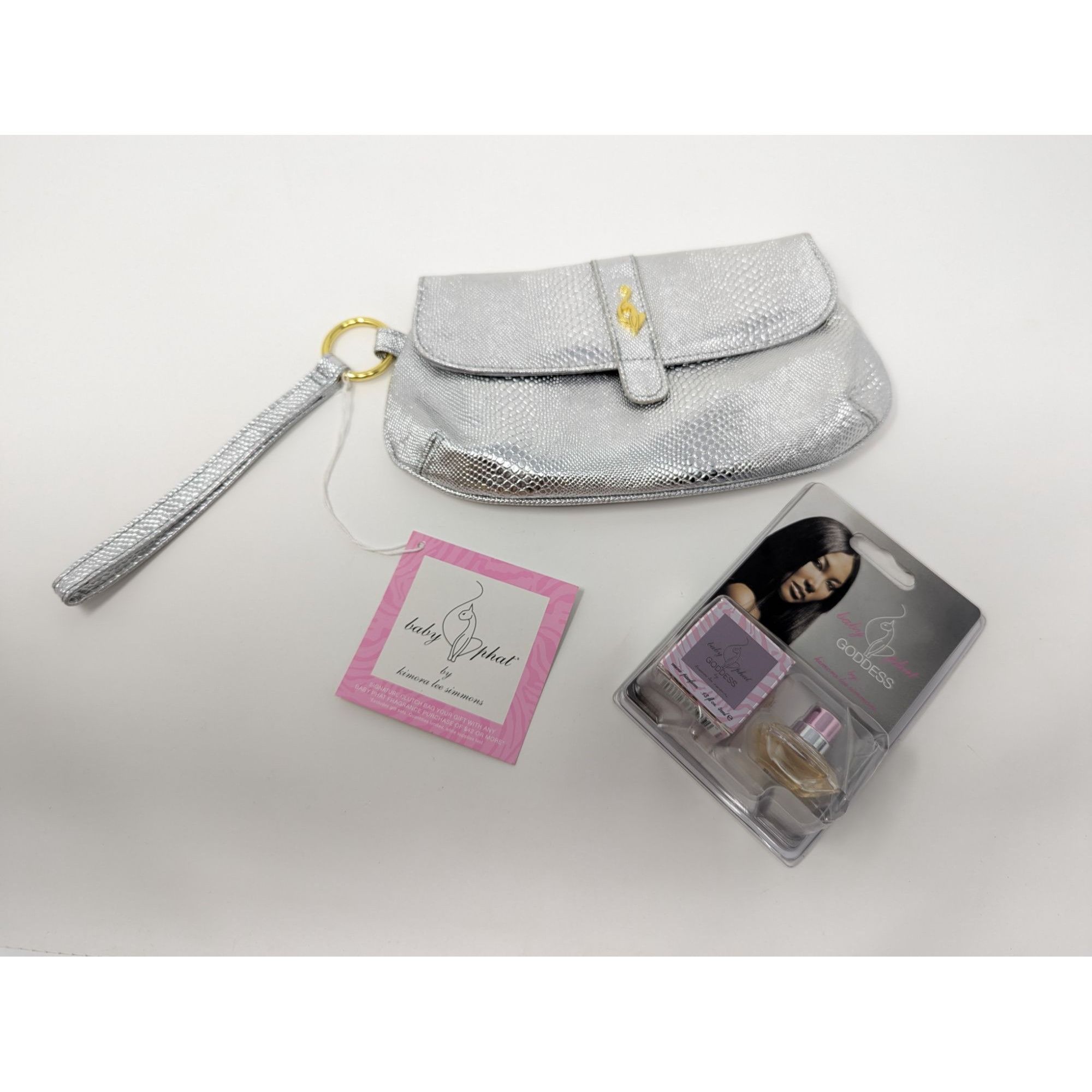 Vintage Baby Phat Goddess Perfume & Wristlet Set NWT .13 oz Mini Size ONE SIZE - 3 Thumbnail