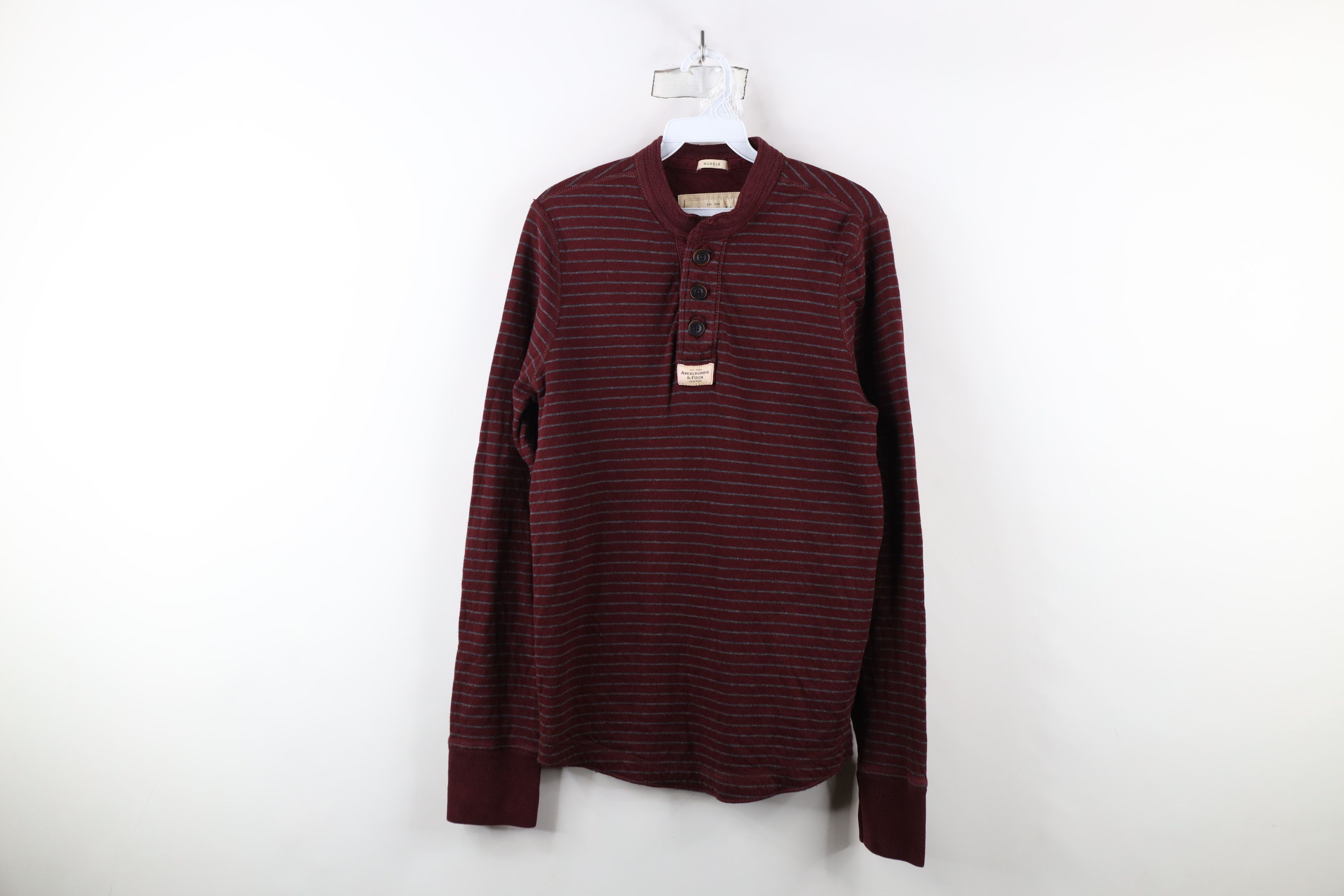 Abercrombie & Fitch Vintage 90s Y2K Abercrombie & Fitch Knit Henley T-Shirt Size US L / EU 52-54 / 3 - 1 Thumbnail