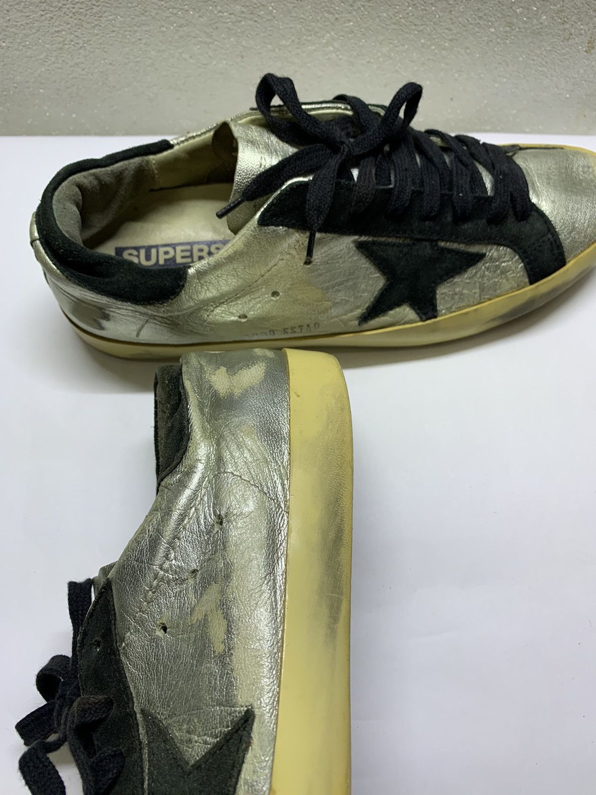 Golden Goose Authentic Golden Goose Superstar Silver Sneakers GGDB Shoes Size US 8.5 / EU 41-42 - 9 Thumbnail