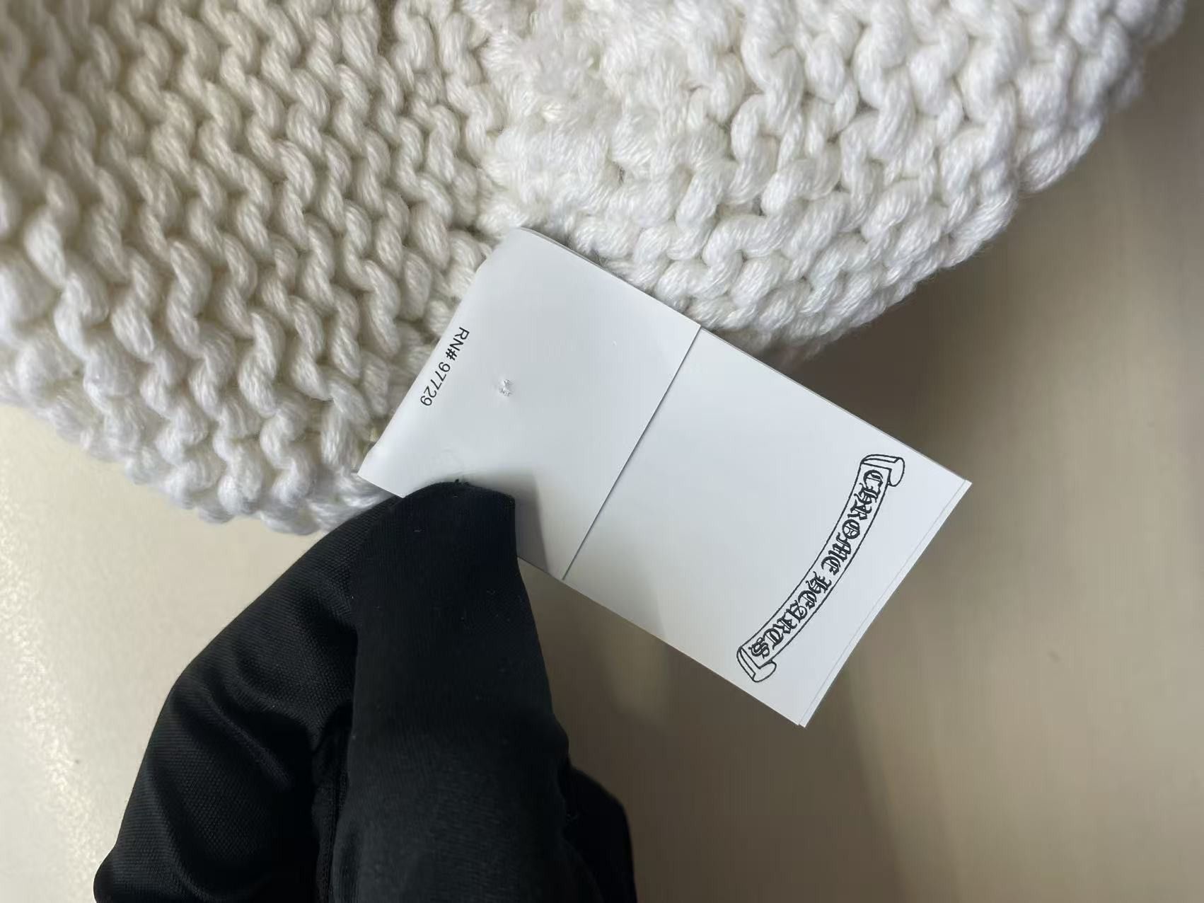 Chrome Hearts Chrome Hearts Cashmere Beaded Cross White Beanie Size ONE SIZE - 9 Thumbnail