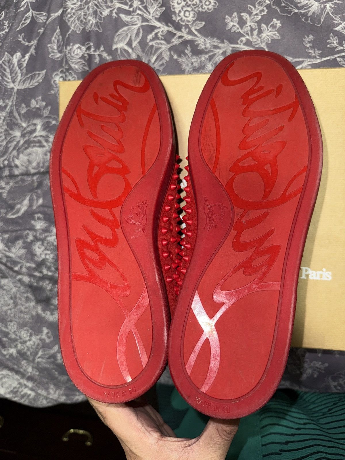 Christian Louboutin Spiked Velour High Top Louboutin 13US Size US 13 / EU 46 - 5 Thumbnail