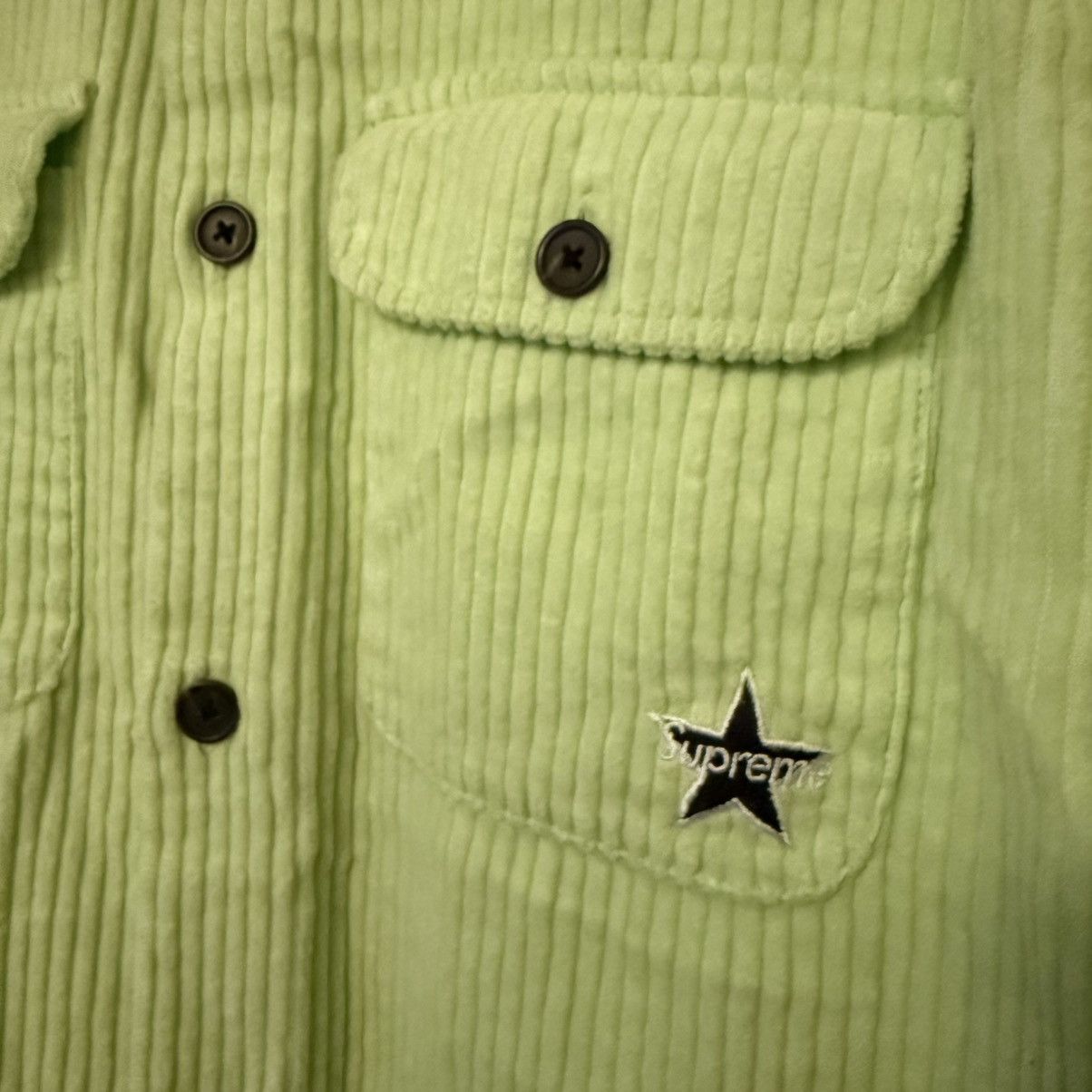 Supreme SS22 Pale Mint Corduroy Shirt Size US L / EU 52-54 / 3 - 2 Thumbnail