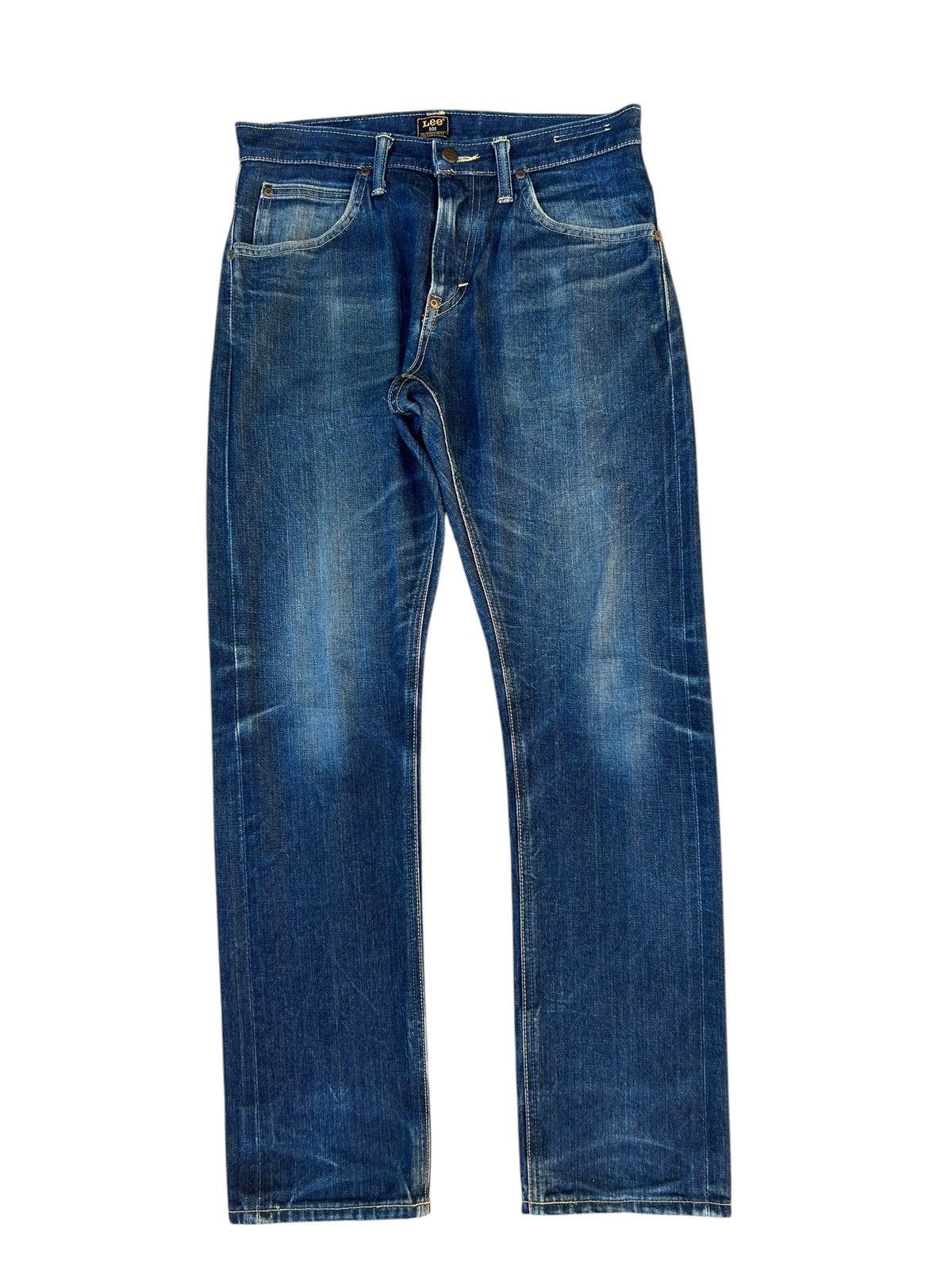 Lee Lee 101 Pure Indigo Dye Mud Denim Blue Line Selvedge Jeans Size US 29 - 1 Thumbnail
