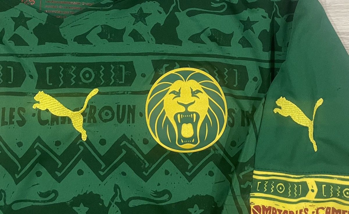 Puma Puma 2014/15 Cameroon AFCON Soccer Jersey Green Men’s Medium Size US M / EU 48-50 / 2 - 2 Thumbnail