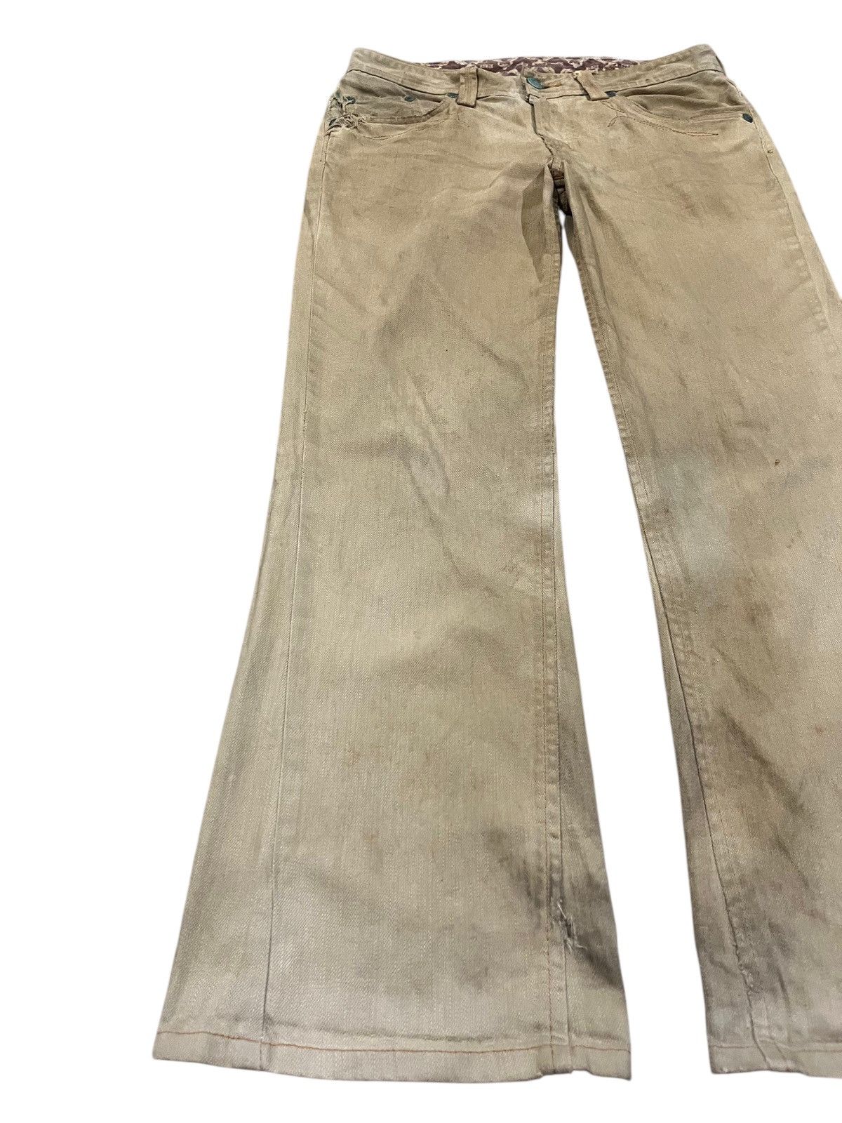 Edwin Vintage Edwin XV Flare Beige Tan Denim Size US 33 - 4 Thumbnail