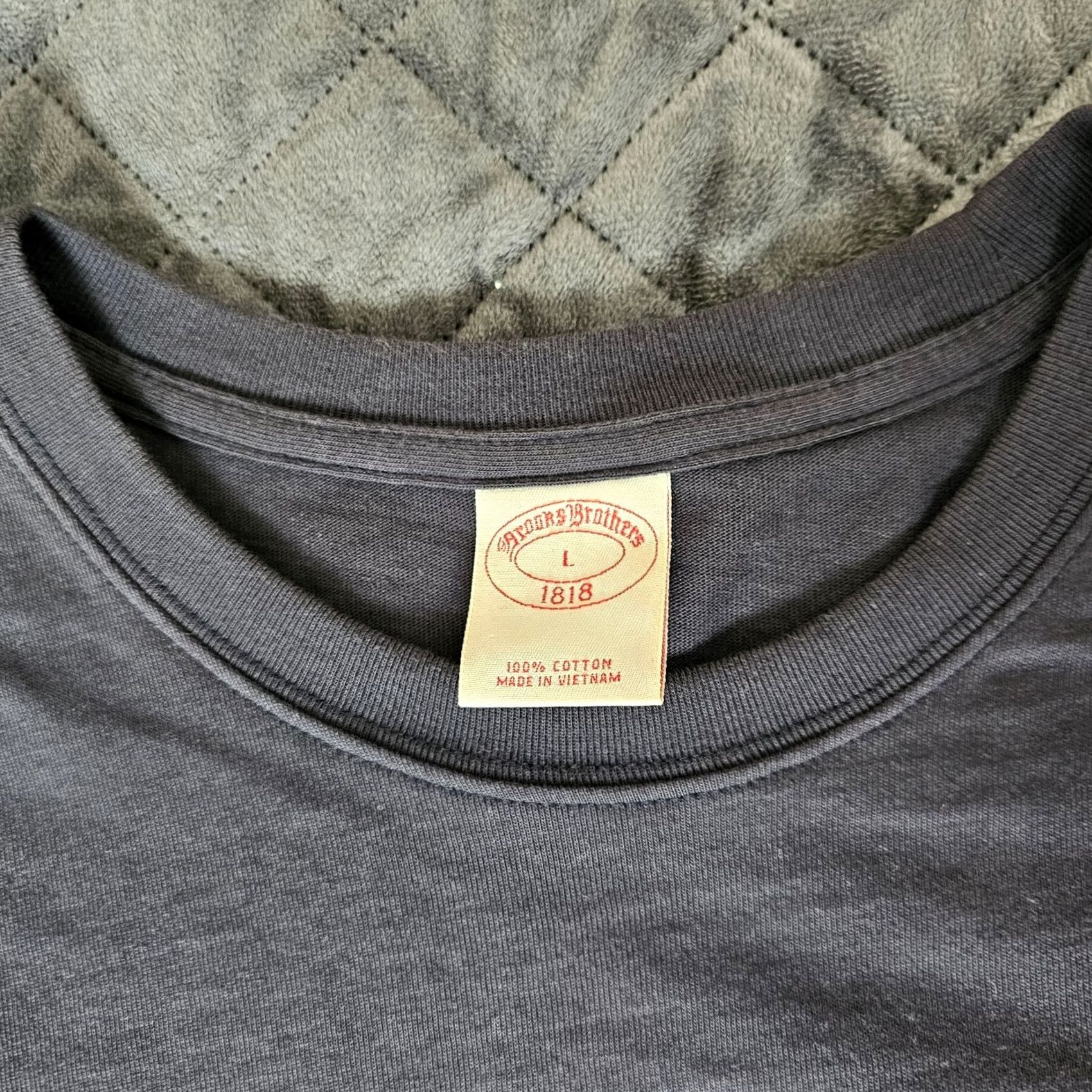 Brooks Brothers Brooks Brothers Men's 1818 T-Shirt L Blue Embroidered Logo Casual Shirt Dark Blue Black Size US L / EU 52-54 / 3 - 2 Thumbnail