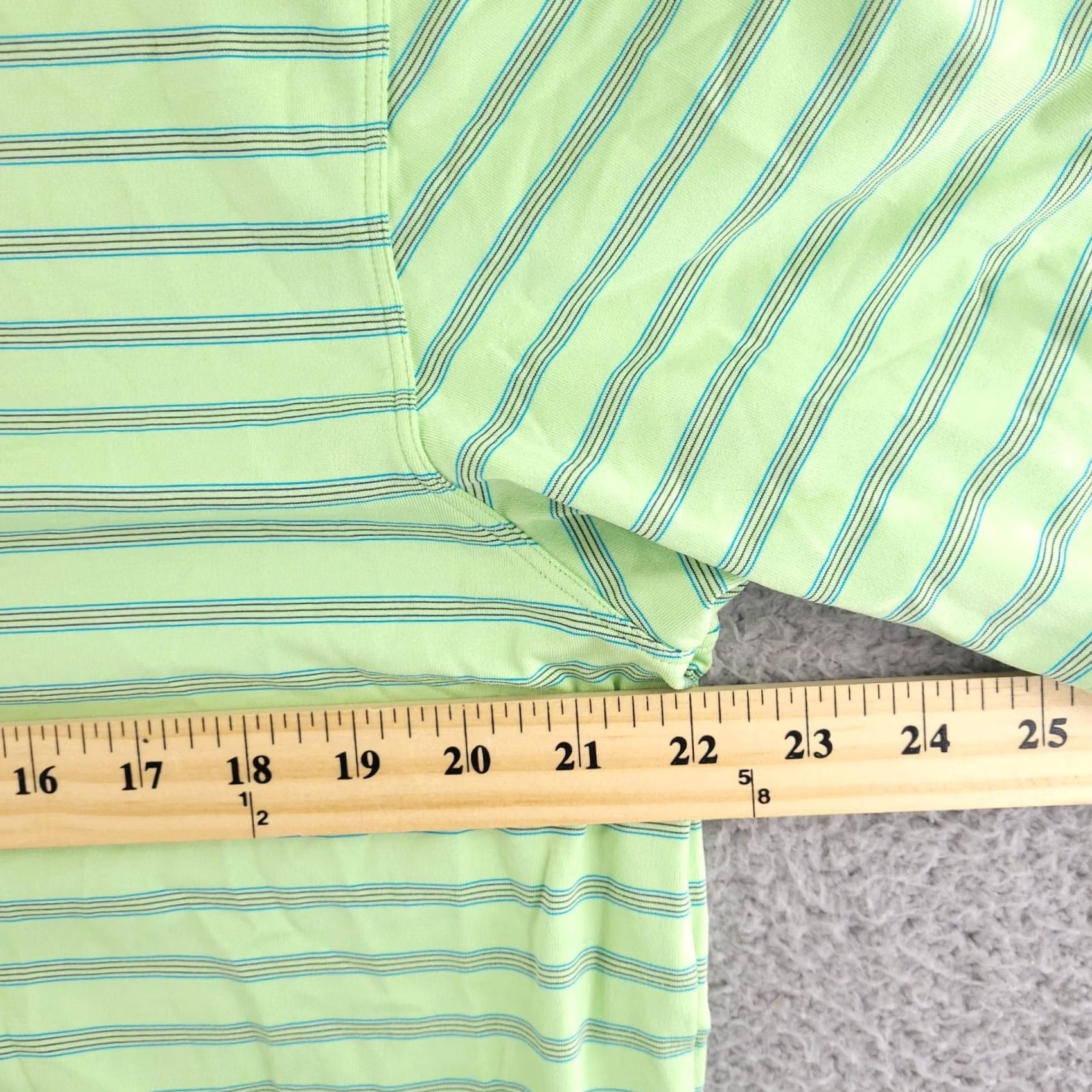 Nike Nike Golf Polo Shirt Mens Large Green Striped Short Sleeve Dri Fit Performance Size US L / EU 52-54 / 3 - 6 Thumbnail