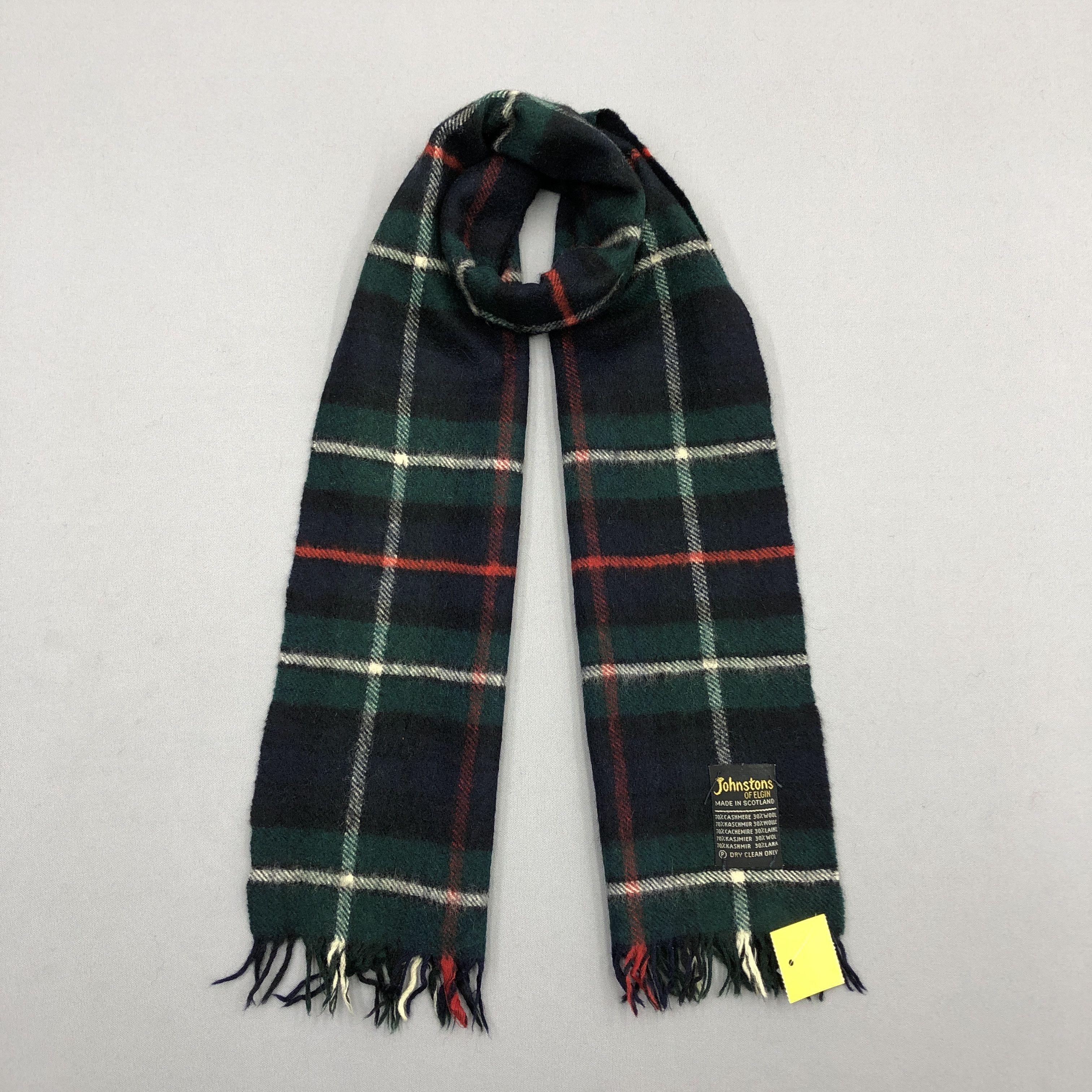 Johnstons Of Elgin Vintage 90s Johnstons Of Elgin Scarf Muffler Wool Scarves Size ONE SIZE - 1 Thumbnail