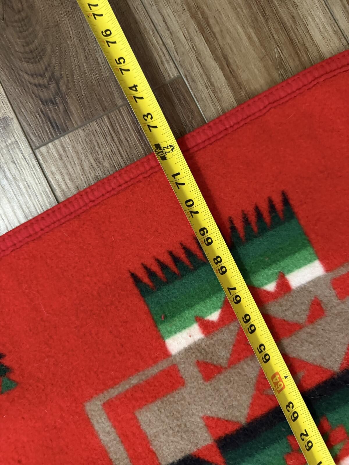 Pendleton Vintage Pendleton Chief Joseph Beaver State Wool Red Blanket Size ONE SIZE - 4 Thumbnail