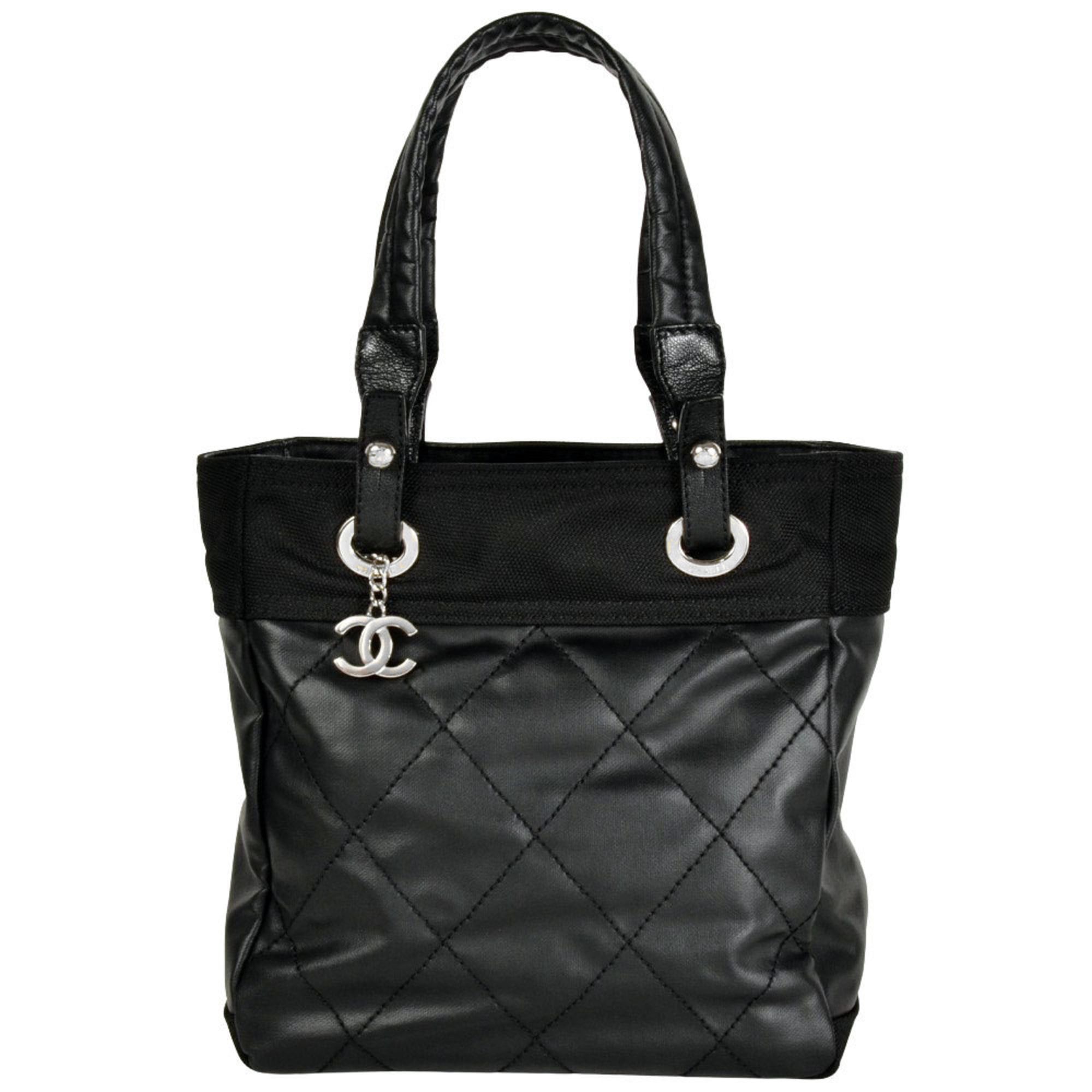 CHANEL Paris-Biarritz PM Tote Bag Coated Canvas Coco Mark