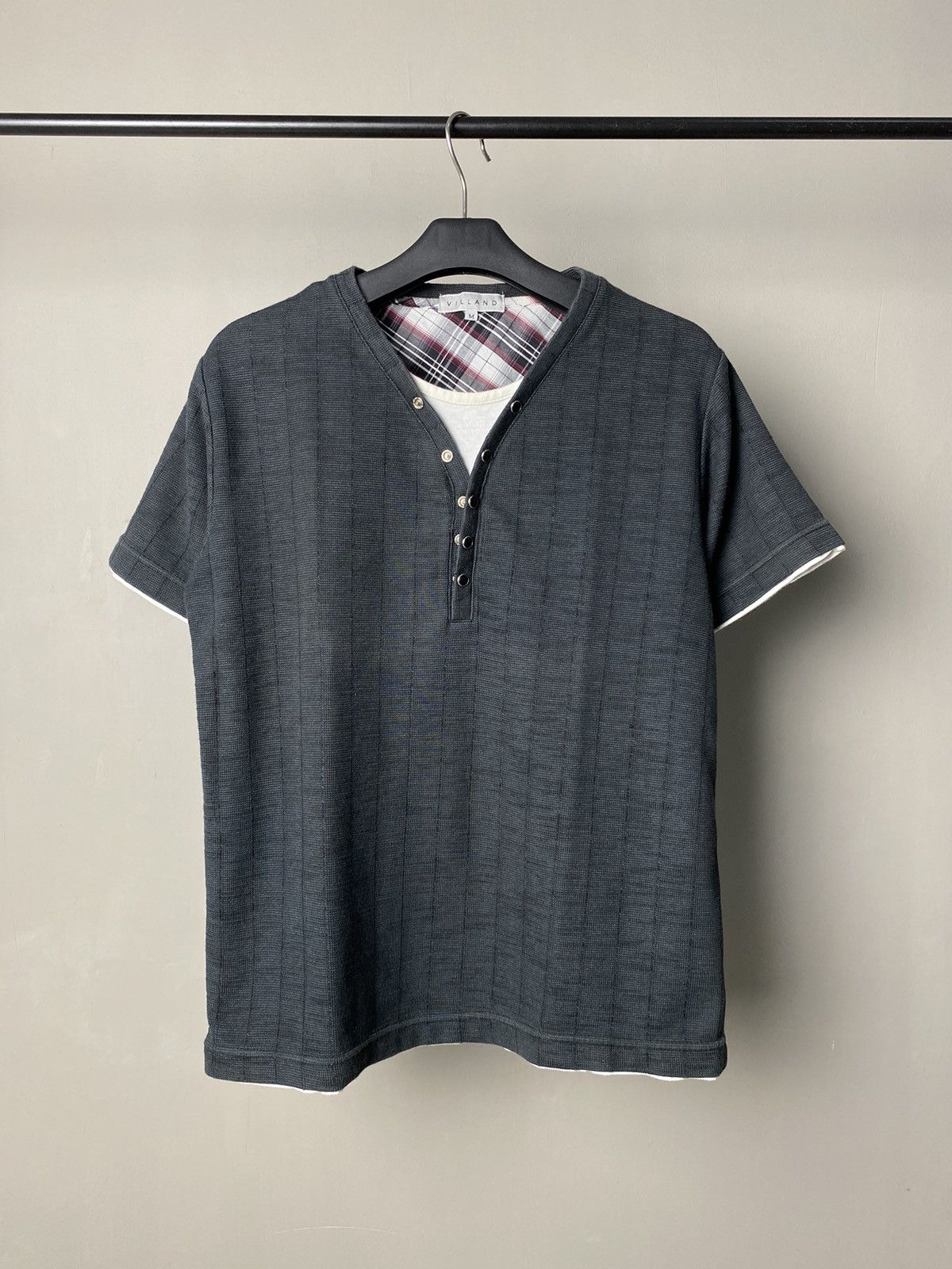 If Six Was Nine × Japanese Brand × Le Grande Bleu (L.G.B.) Villand Multi Button Double Layer Tshirt Size US M / EU 48-50 / 2 - 1 Thumbnail