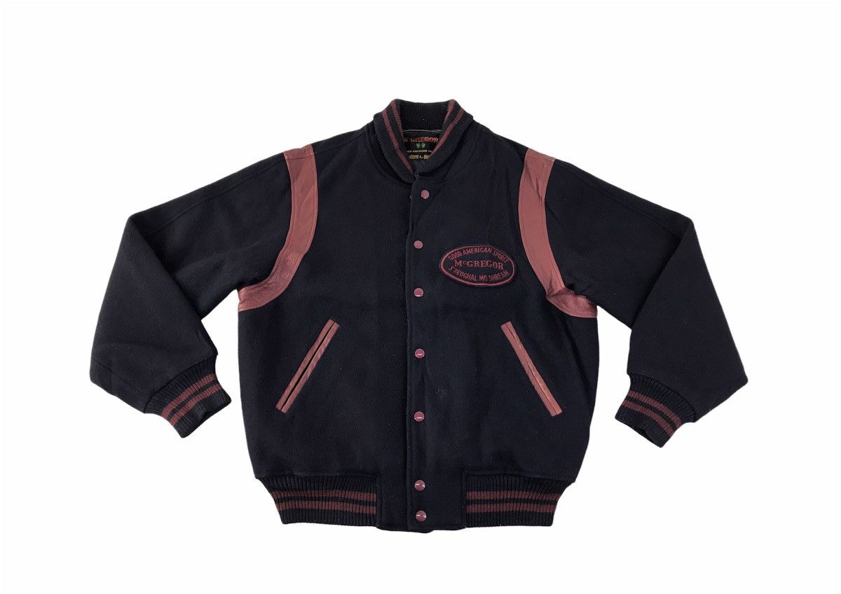 Vintage McGregor Varsity Jacket Wool Sleeve Quilted Padded Inner Size US L / EU 52-54 / 3 - 1 Thumbnail