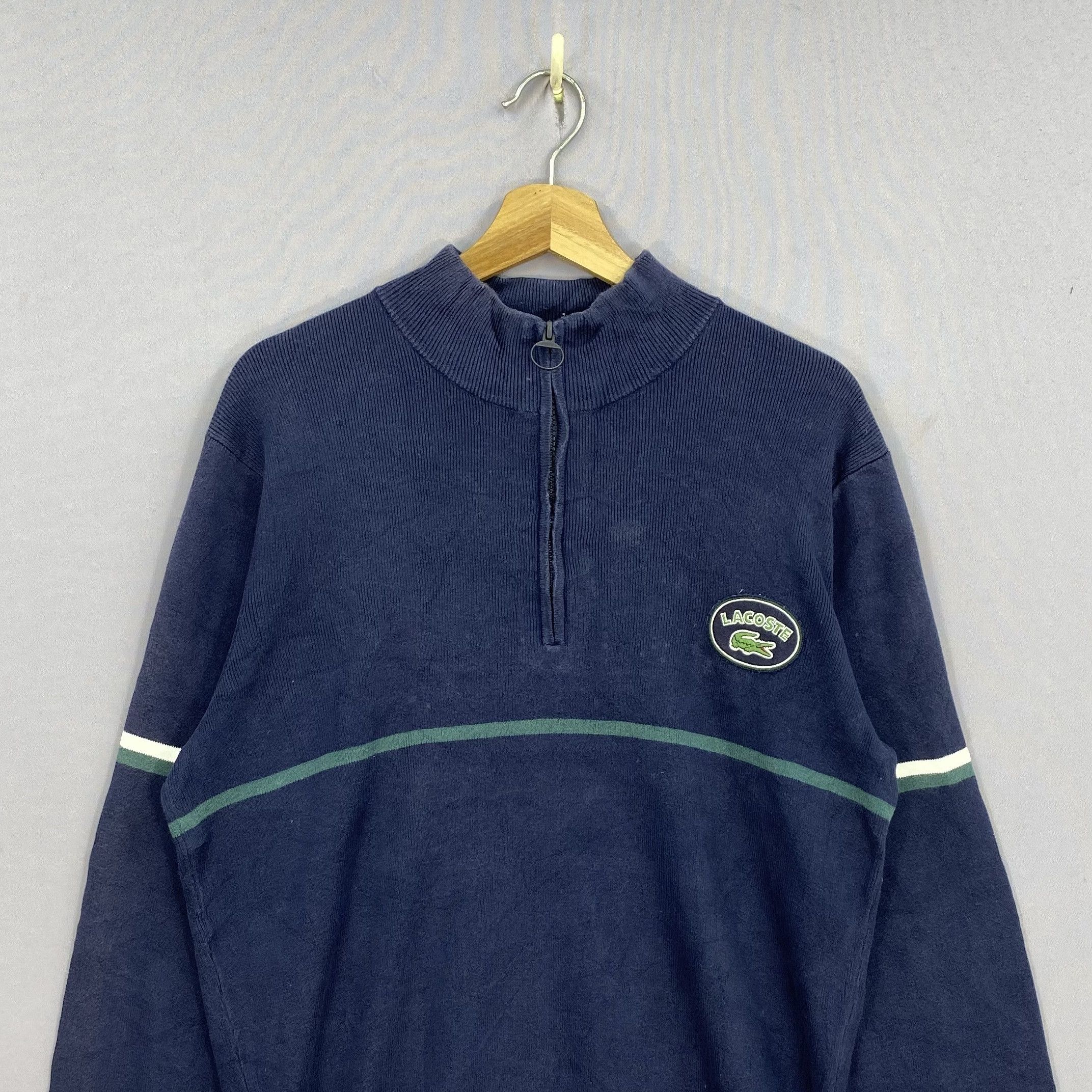 Lacoste Vintage Y2K Lacoste Sweater Sweatshirt 1/4 Zipper Pullover Size US S / EU 44-46 / 1 - 3 Thumbnail