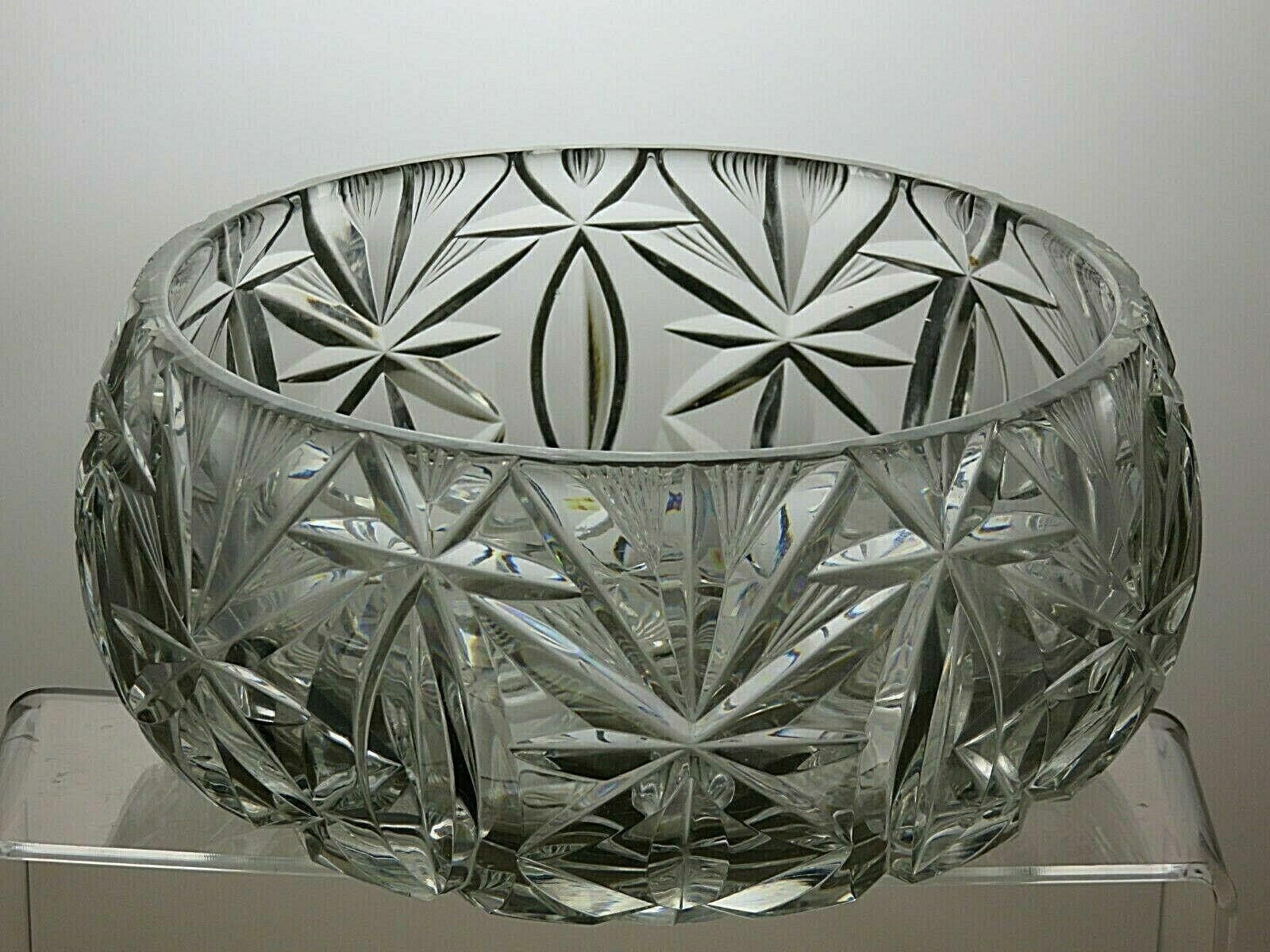 The Unbranded Brand Hand Cut Lead Crystal Fruit Salad Serving Bowl 3 2/3" Size ONE SIZE - 4 Thumbnail