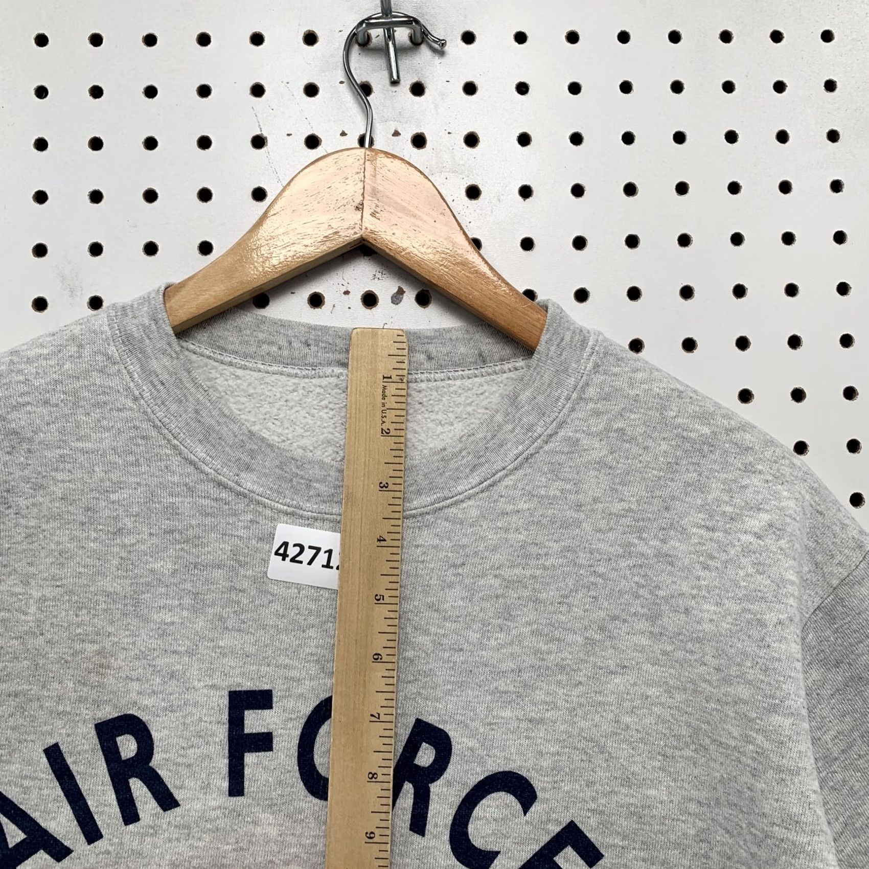 Vintage VINTAGE Air Force Crewneck Sweatshirt Mens Small Gray Pullover Cotton USA Size US S / EU 44-46 / 1 - 4 Thumbnail
