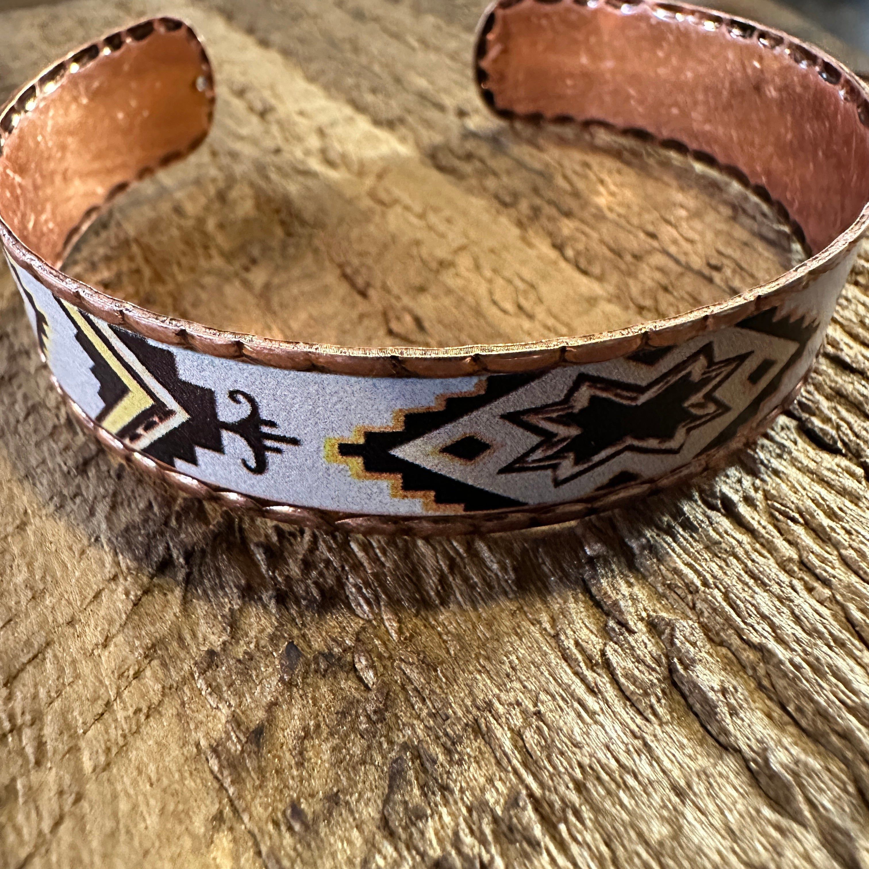 Other Handmade Boho Native American Navajo Copper Narrow Cuff Brac Size ONE SIZE - 3 Thumbnail