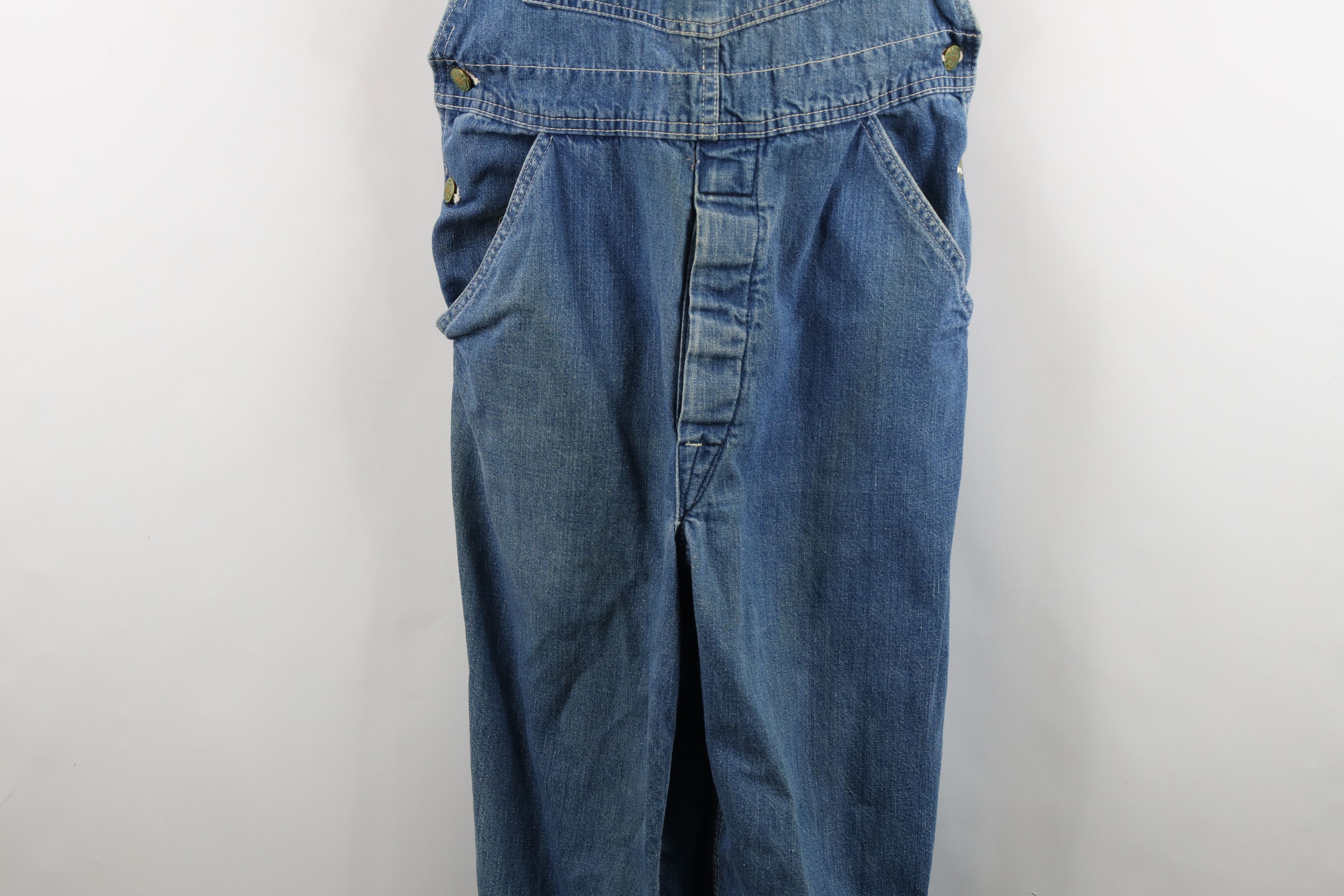 Oshkosh Vintage 60s OshKosh B'Gosh Vestbak Union Made Denim Overalls Size US 30 / EU 46 - 3 Thumbnail